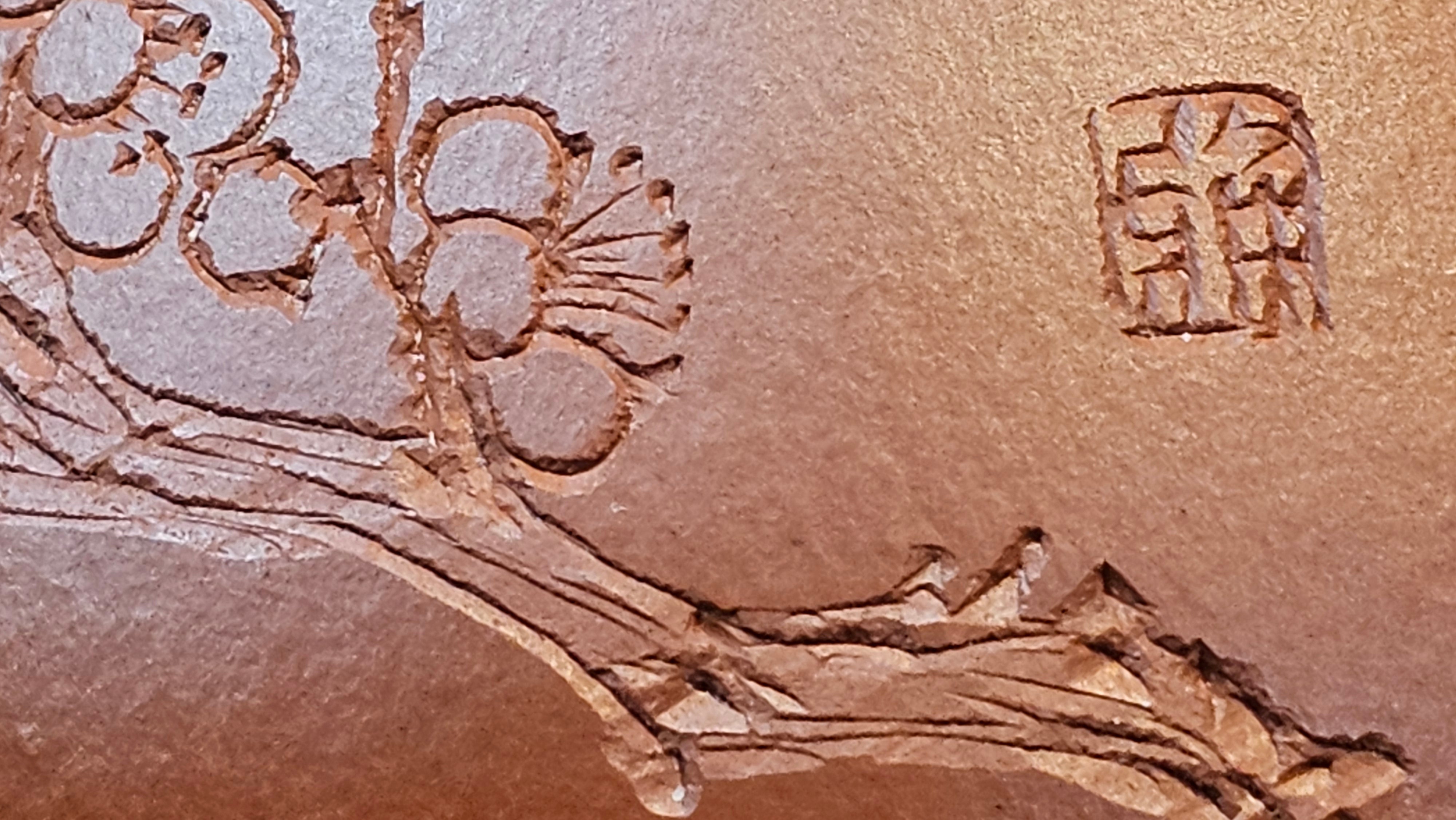 Jing Zhou Shi Piao 景舟石瓢, 257.3ml, Xiao Mei Yao Zhu Ni 小煤窑朱泥, by Craftsman Wang Xing 王兴; "暗香疏影" and Plum Blossoms Engraving by Craftsman Yi De Shu 一德书 ~ Congratulations to Mr K.F.! 1455hrs 17th August 2025, Chamblee, GA!