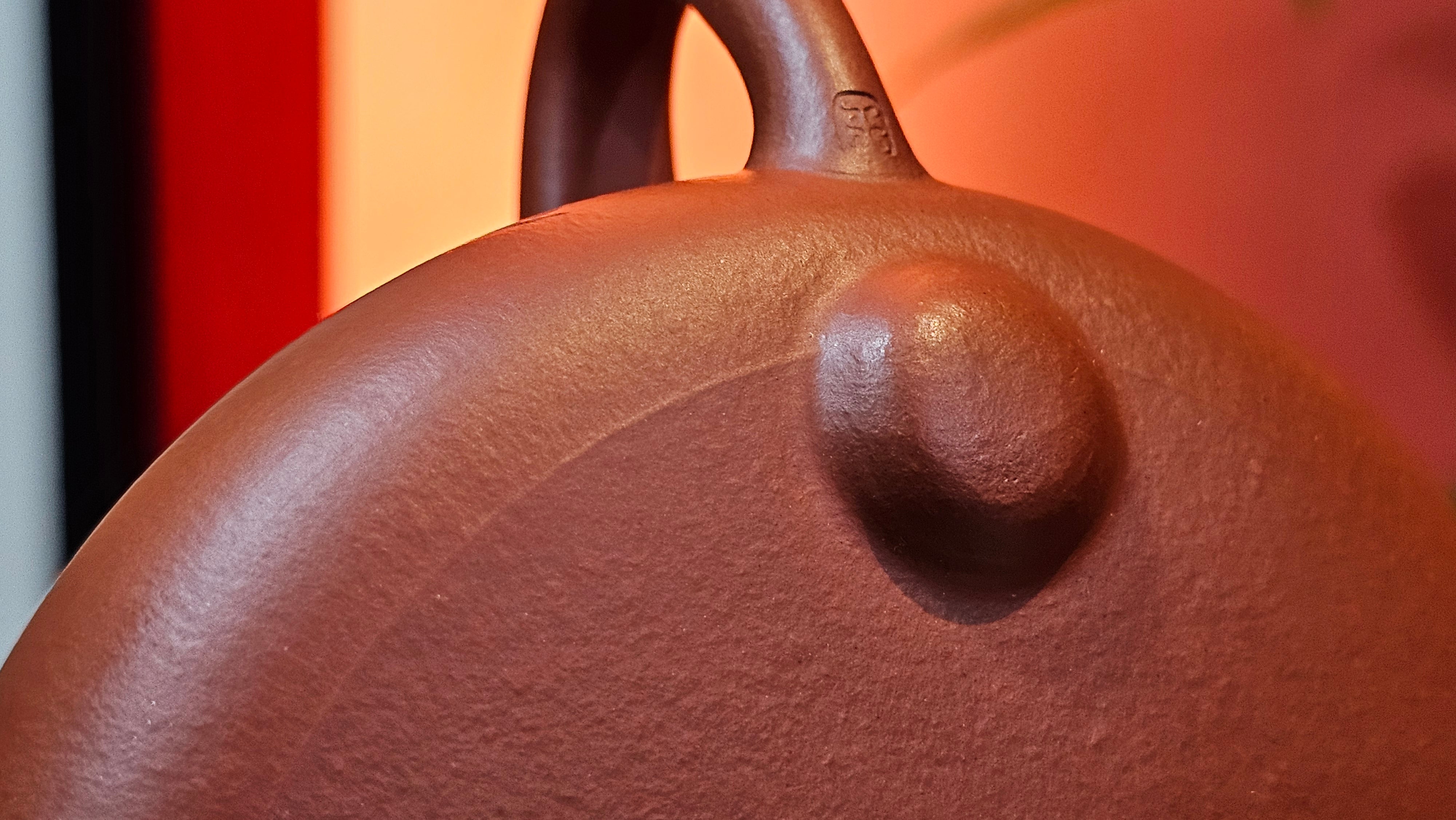 Jing Zhou Shi Piao 景舟石瓢, 257.3ml, Xiao Mei Yao Zhu Ni 小煤窑朱泥, by Craftsman Wang Xing 王兴; "暗香疏影" and Plum Blossoms Engraving by Craftsman Yi De Shu 一德书 ~ Congratulations to Mr K.F.! 1455hrs 17th August 2025, Chamblee, GA!