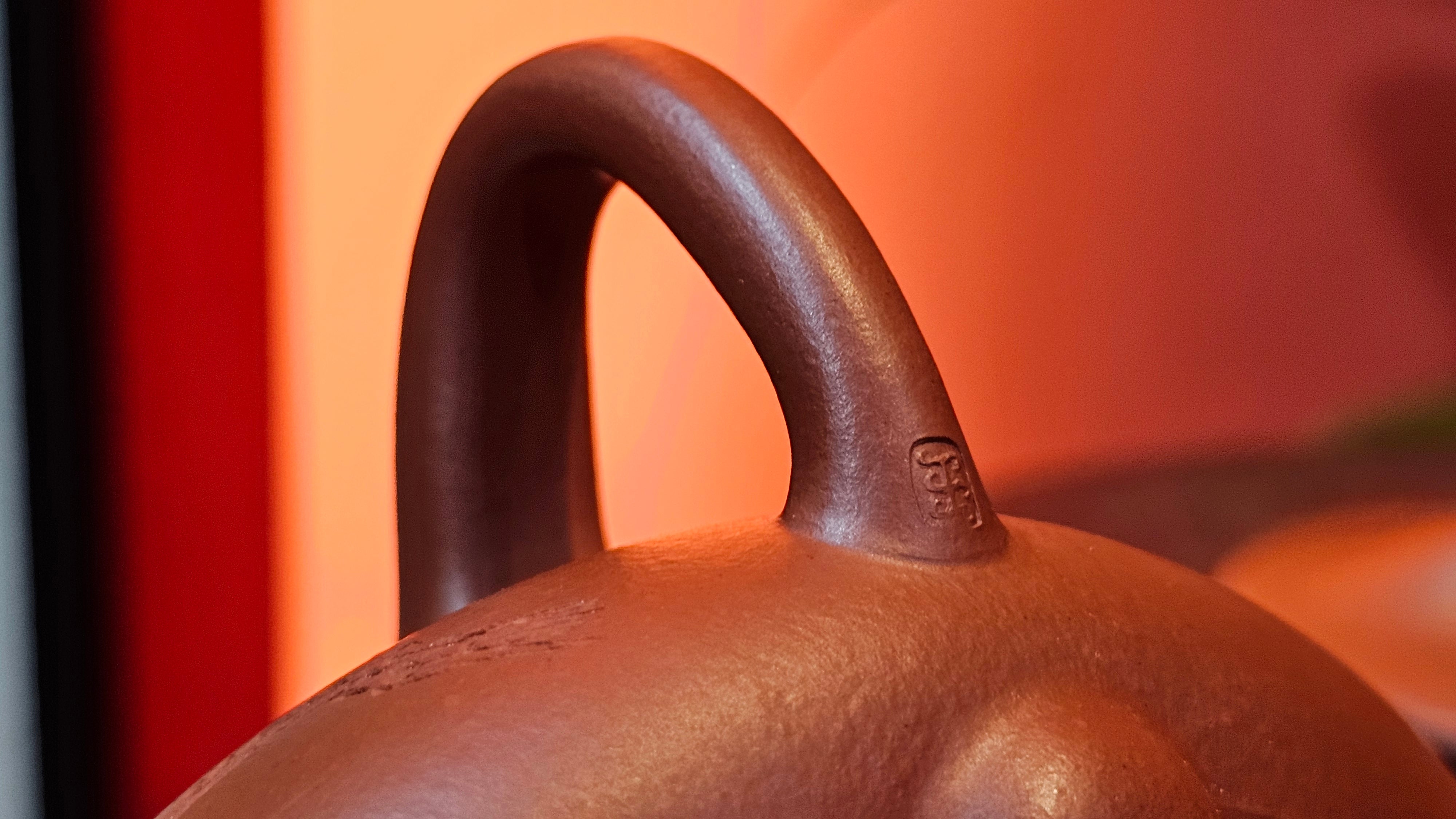 Jing Zhou Shi Piao 景舟石瓢, 257.3ml, Xiao Mei Yao Zhu Ni 小煤窑朱泥, by Craftsman Wang Xing 王兴; "暗香疏影" and Plum Blossoms Engraving by Craftsman Yi De Shu 一德书 ~ Congratulations to Mr K.F.! 1455hrs 17th August 2025, Chamblee, GA!