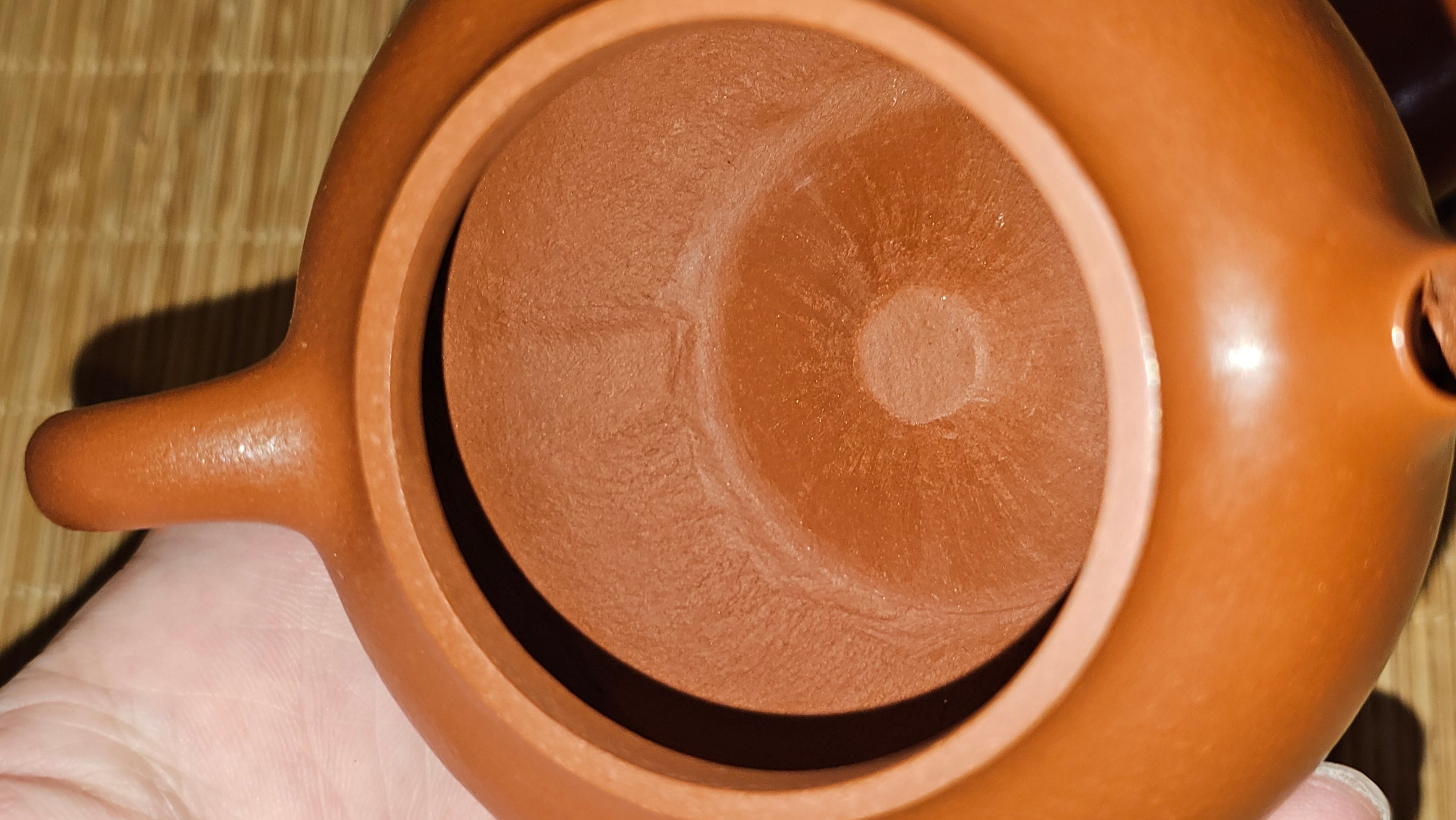 Qie Gua 茄瓜, 132.8ml, Xiao Mei Yao Zhu Ni 小煤窑朱泥,  by our Collaborative Craftsman Wang Hui 王慧, Poem Engraving by Craftsman 一德书 ~ Congratulations!to Mr D.D.! 2153hrs 27th August 2025! Jersey City, NJ!