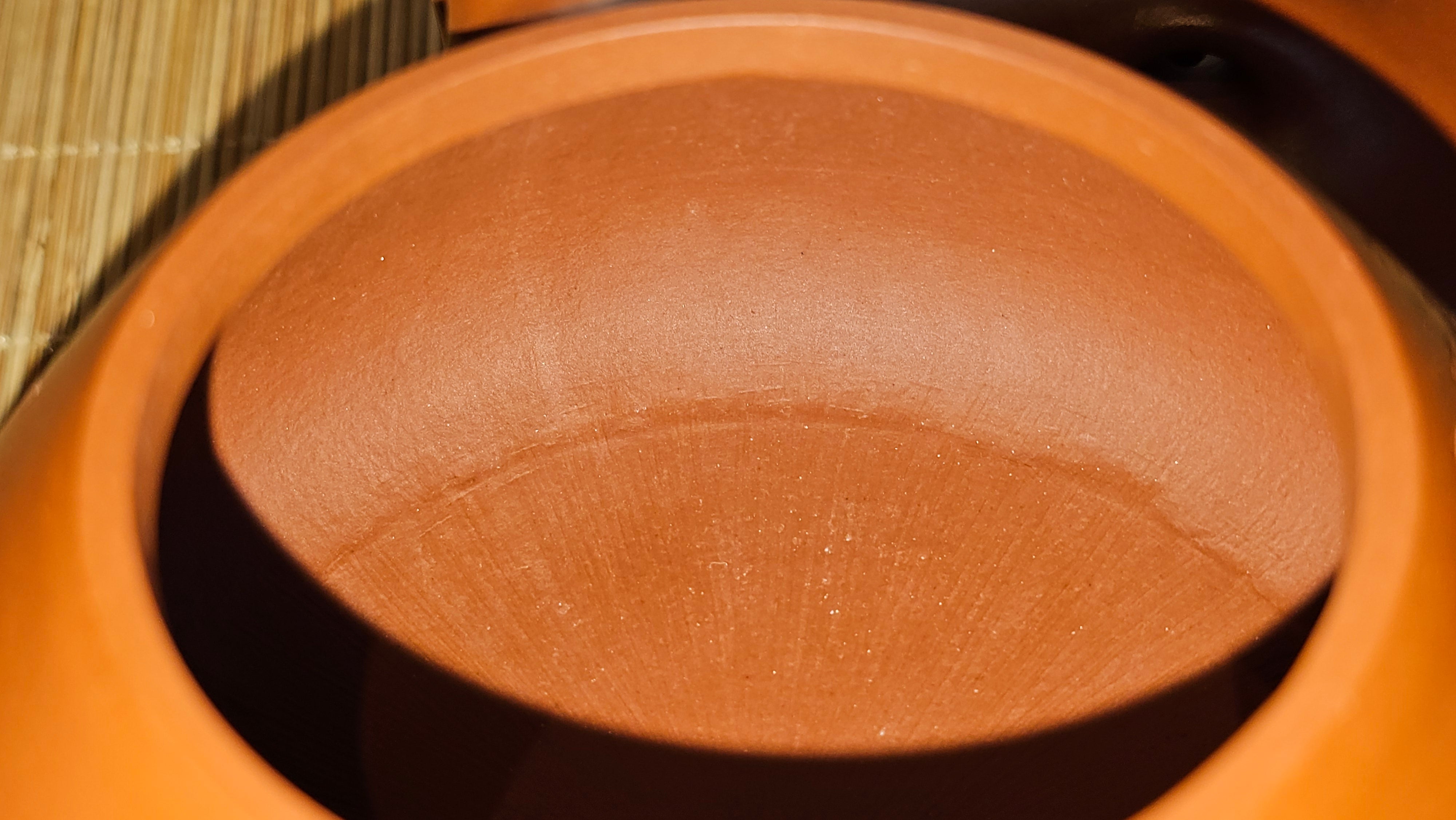 Jing Zhou Shi Piao 景舟石瓢, 257.3ml, Xiao Mei Yao Zhu Ni 小煤窑朱泥, by Craftsman Wang Xing 王兴; "暗香疏影" and Plum Blossoms Engraving by Craftsman Yi De Shu 一德书 ~ Congratulations to Mr K.F.! 1455hrs 17th August 2025, Chamblee, GA!