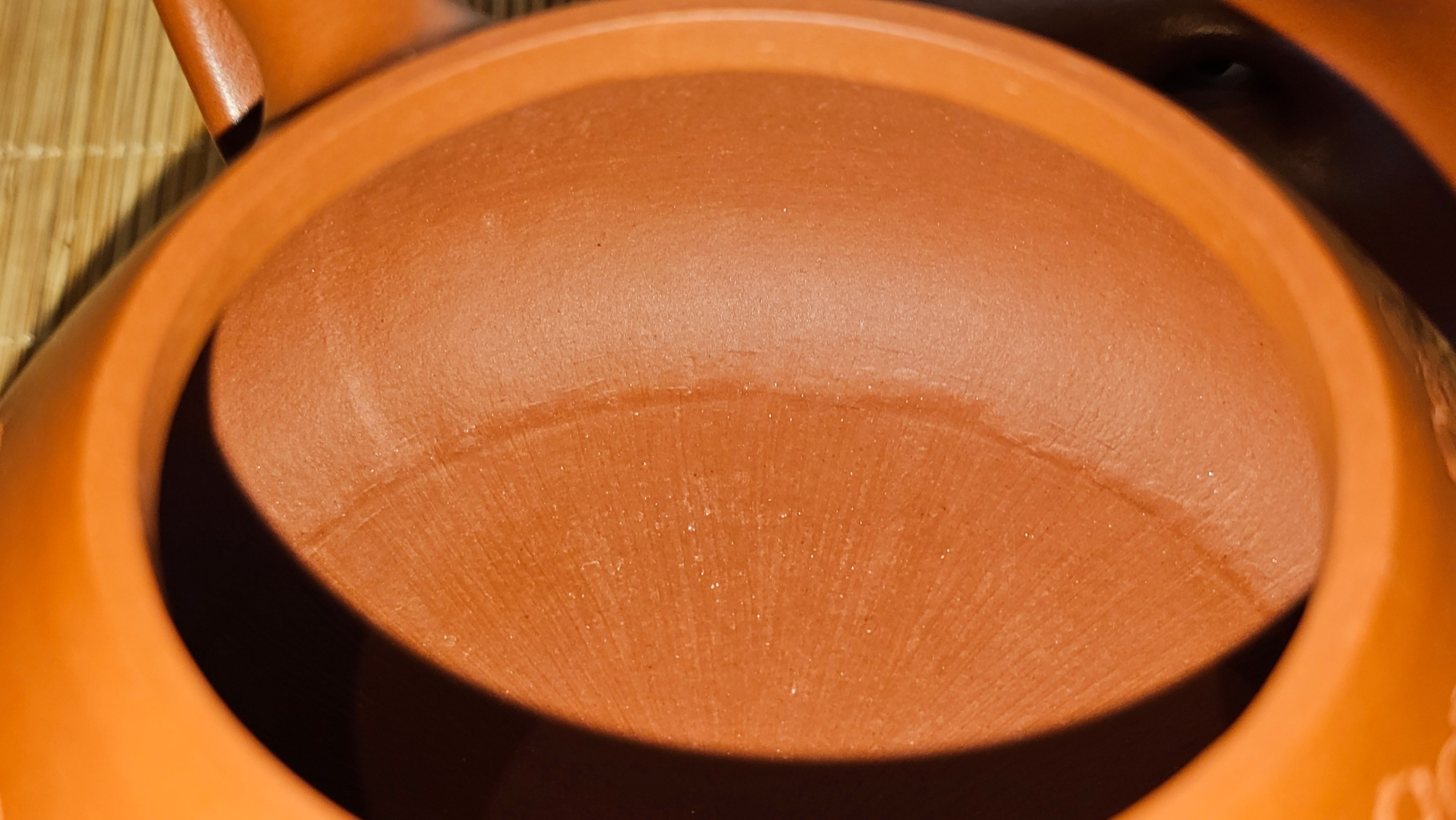 Jing Zhou Shi Piao 景舟石瓢, 257.3ml, Xiao Mei Yao Zhu Ni 小煤窑朱泥, by Craftsman Wang Xing 王兴; "暗香疏影" and Plum Blossoms Engraving by Craftsman Yi De Shu 一德书 ~ Congratulations to Mr K.F.! 1455hrs 17th August 2025, Chamblee, GA!