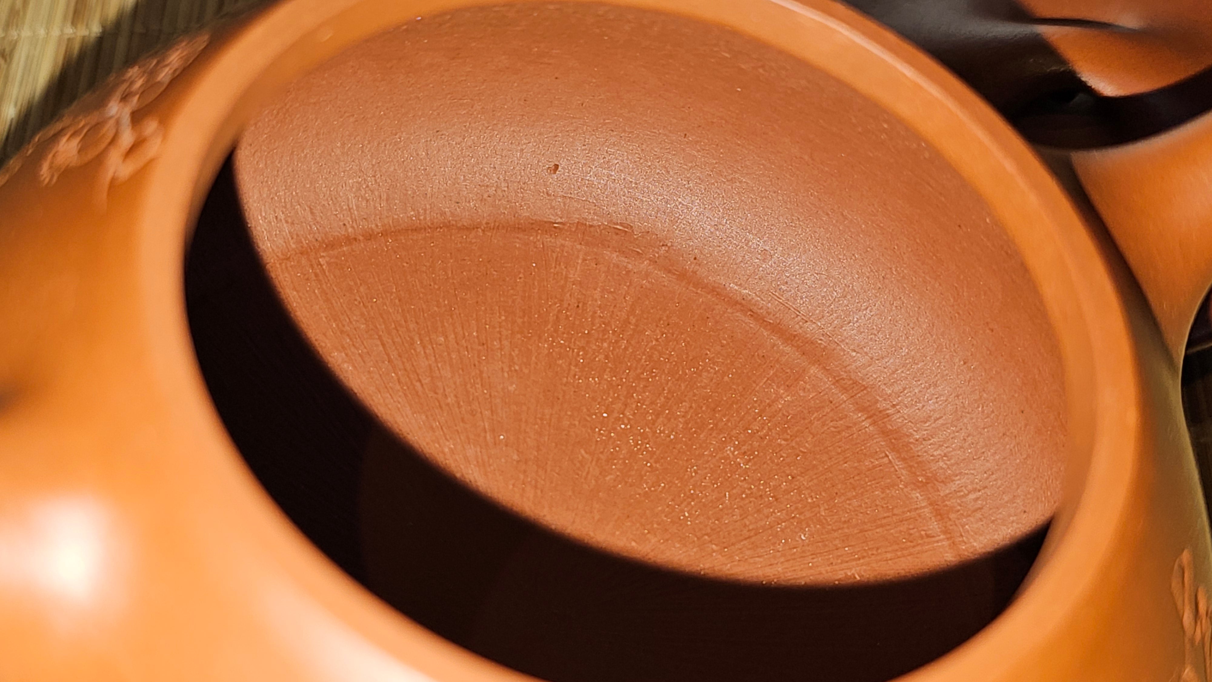 Jing Zhou Shi Piao 景舟石瓢, 257.3ml, Xiao Mei Yao Zhu Ni 小煤窑朱泥, by Craftsman Wang Xing 王兴; "暗香疏影" and Plum Blossoms Engraving by Craftsman Yi De Shu 一德书 ~ Congratulations to Mr K.F.! 1455hrs 17th August 2025, Chamblee, GA!