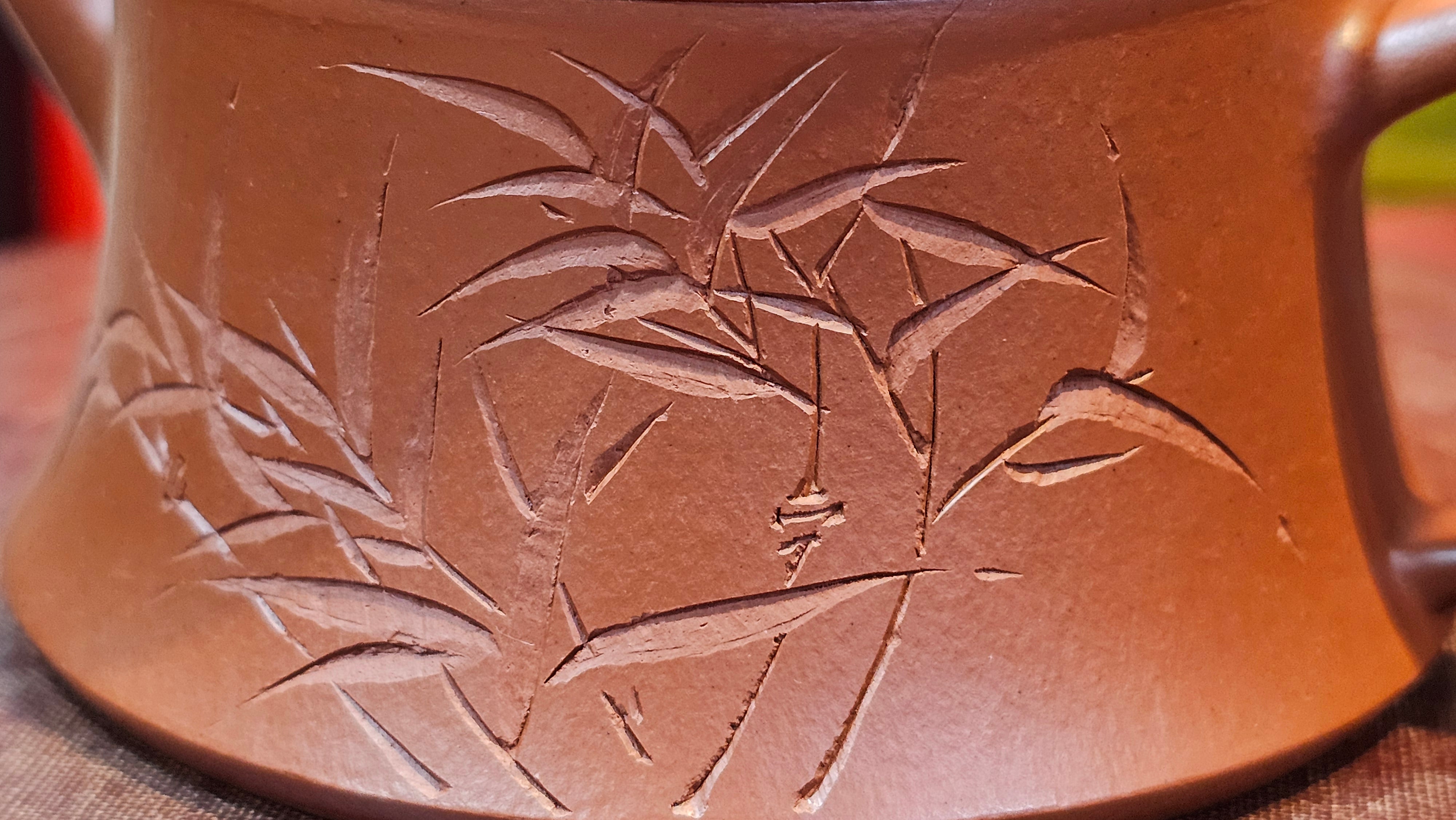 Yun Zhu 云柱 "Pillar of the Heavens", 133.3ml, Xiao Mei Yao Zhu Ni, by Craftsman Wang Hui 王慧 ~ "劲竹凌风" and Bamboo Engraving by Craftsman Yi De Shu 一德书 ~ Congratulations to Mr A.S.! 1421hrs 20th August 2025! Tao Yuan City!♥️