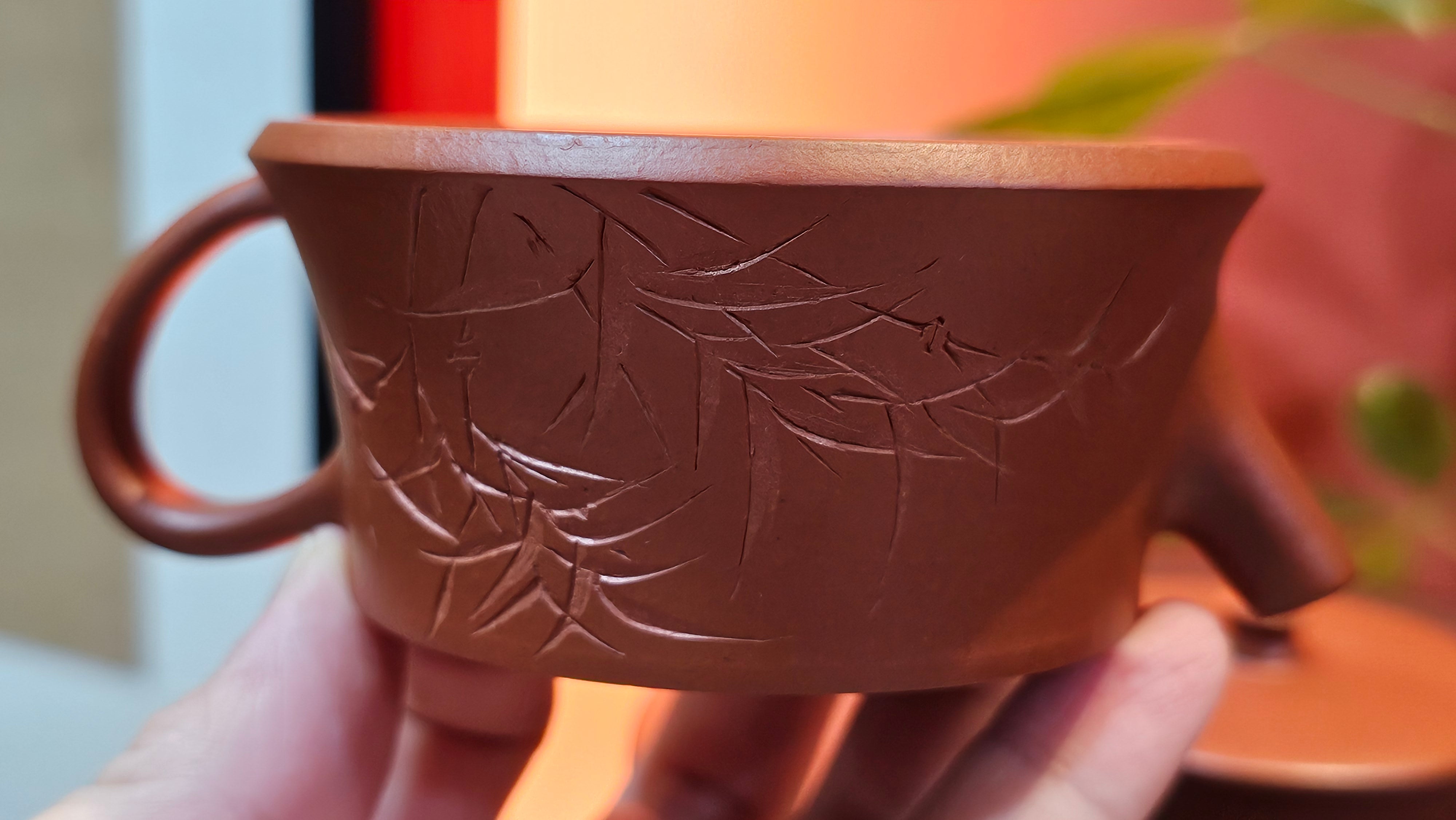 Yun Zhu 云柱 "Pillar of the Heavens", 133.3ml, Xiao Mei Yao Zhu Ni, by Craftsman Wang Hui 王慧 ~ "劲竹凌风" and Bamboo Engraving by Craftsman Yi De Shu 一德书 ~ Congratulations to Mr A.S.! 1421hrs 20th August 2025! Tao Yuan City!♥️