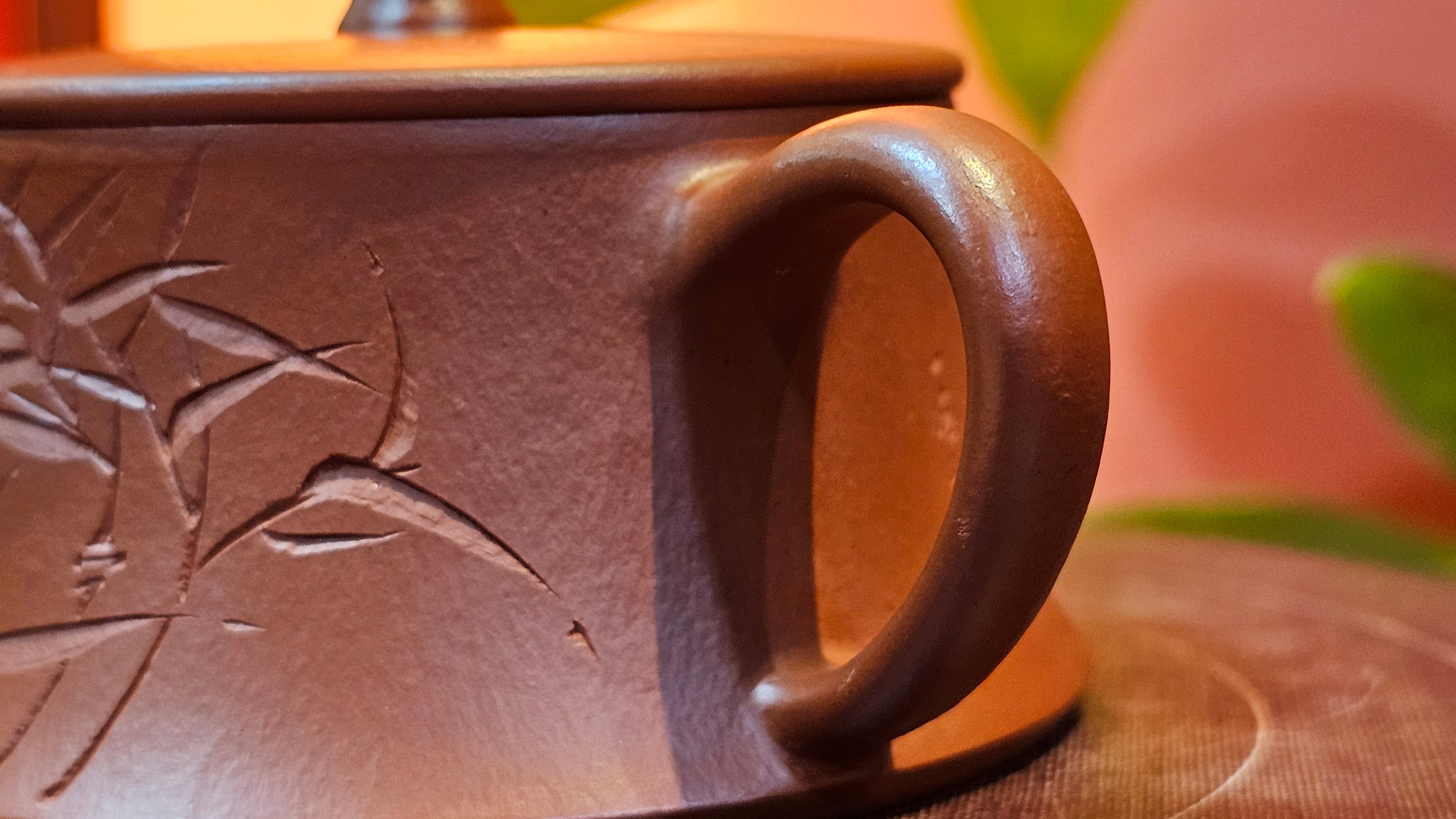 Yun Zhu 云柱 "Pillar of the Heavens", 133.3ml, Xiao Mei Yao Zhu Ni, by Craftsman Wang Hui 王慧 ~ "劲竹凌风" and Bamboo Engraving by Craftsman Yi De Shu 一德书 ~ Congratulations to Mr A.S.! 1421hrs 20th August 2025! Tao Yuan City!♥️