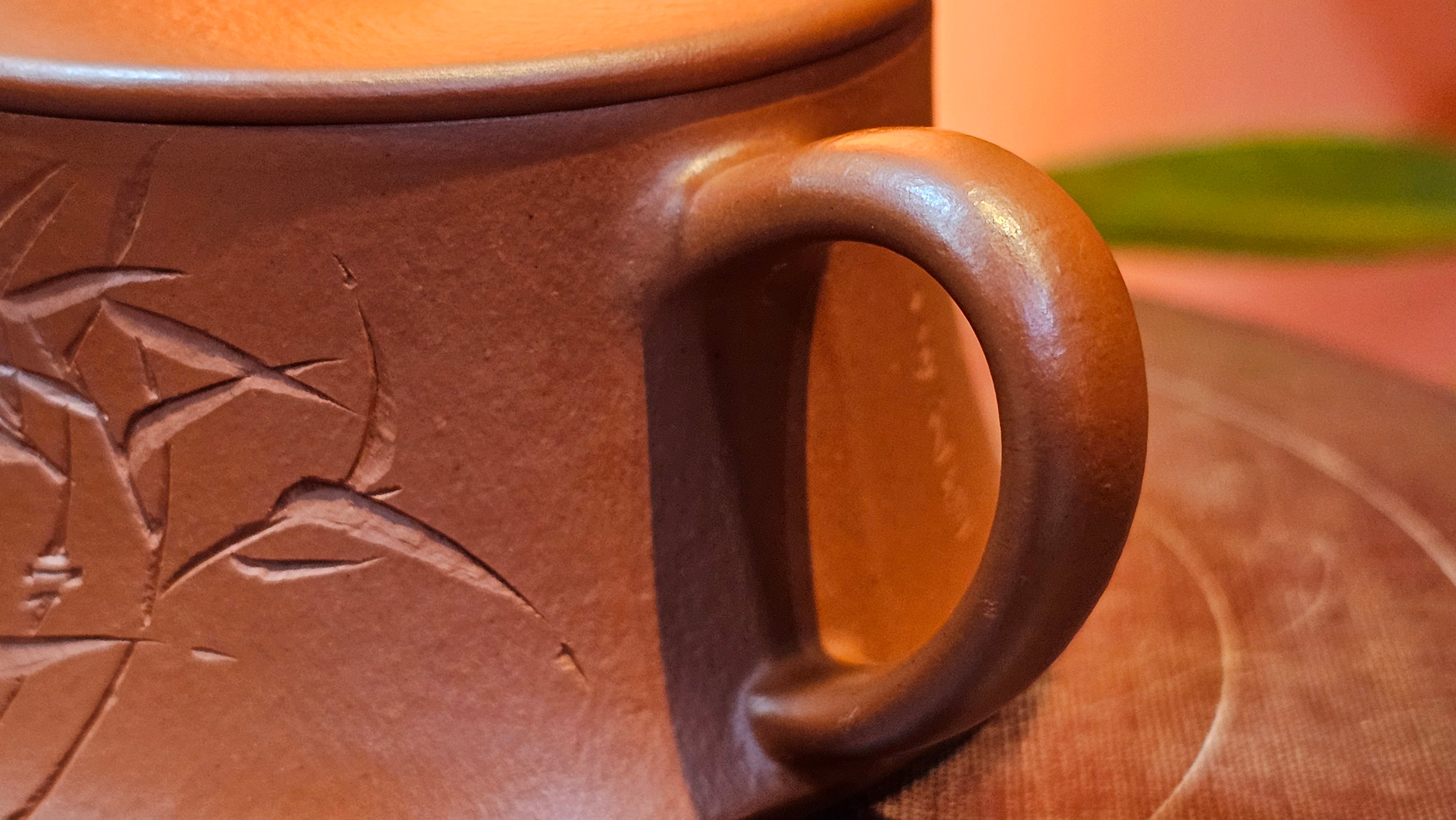 Yun Zhu 云柱 "Pillar of the Heavens", 133.3ml, Xiao Mei Yao Zhu Ni, by Craftsman Wang Hui 王慧 ~ "劲竹凌风" and Bamboo Engraving by Craftsman Yi De Shu 一德书 ~ Congratulations to Mr A.S.! 1421hrs 20th August 2025! Tao Yuan City!♥️