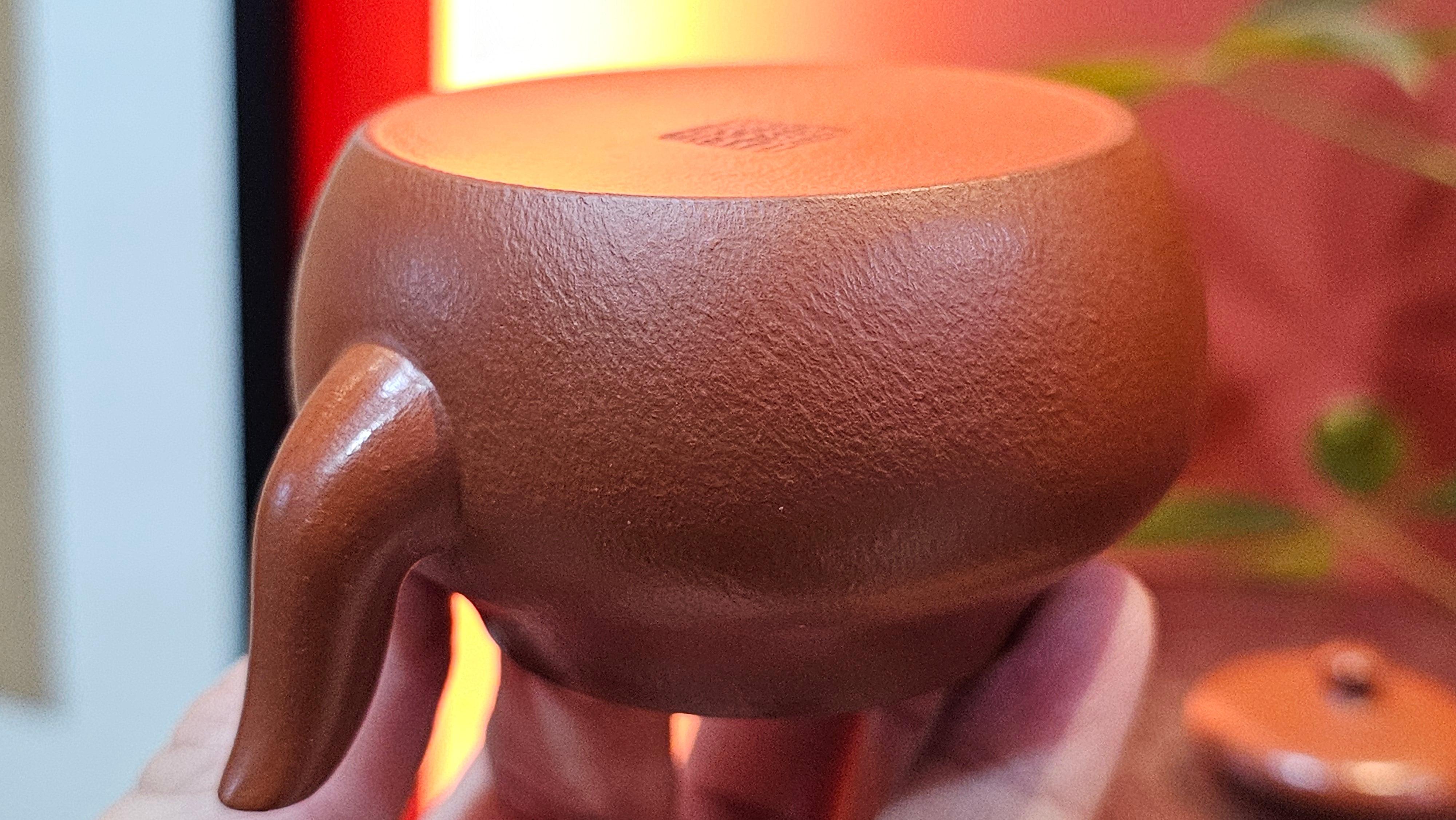 Jun De 君德, 123.4ml, Xiao Mei Yao Zhu Ni 小煤窑朱泥,  by our Collaborative Senior Craftsman Chen Yue Fei 陈跃飞 ~ Congratulations!to Mr E.C.G.! 2023hrs 13th Sept 2025! Singapore🇸🇬!