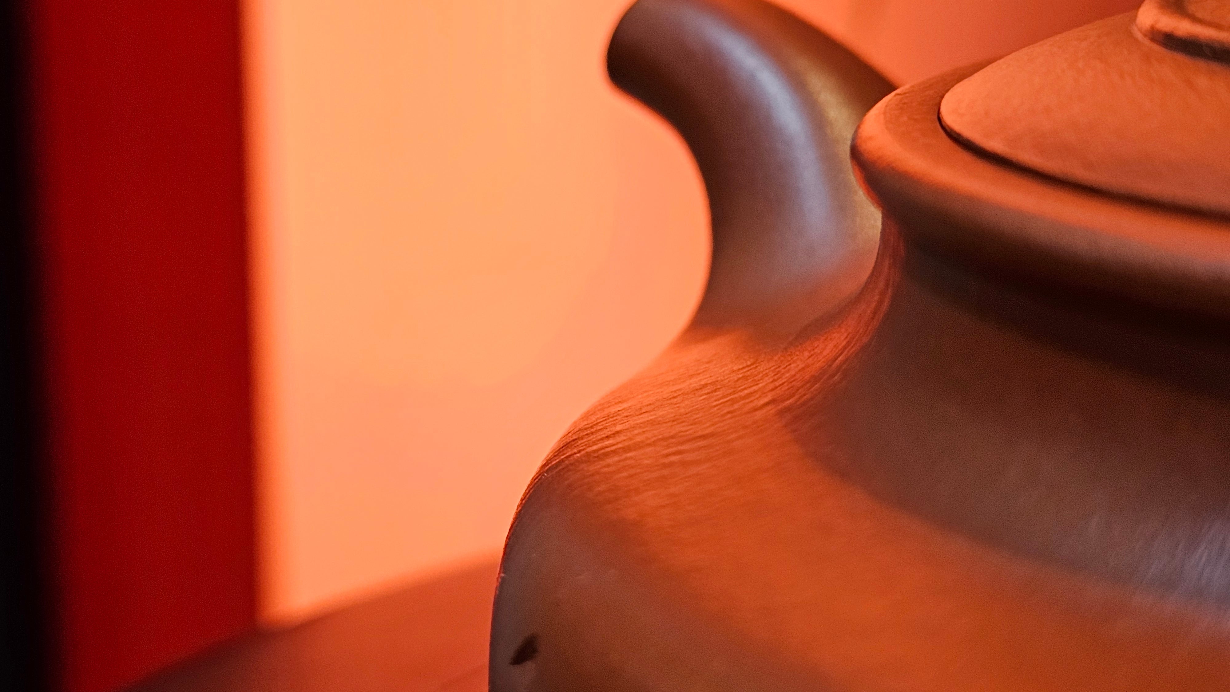 Hua Ting 华庭, 203.8ml (complex, large: 14cm long, 10cm wide), Xiao Mei Yao Zhu Ni 小煤窑朱泥,  by Craftsman Chen Yue Fei 陈跃飞, Engraving by Craftsman Yi De Shu 一德书 ~ Congratulations to Mr T.M.! 1229hrs 11th Sept 2025, Casper, WY!