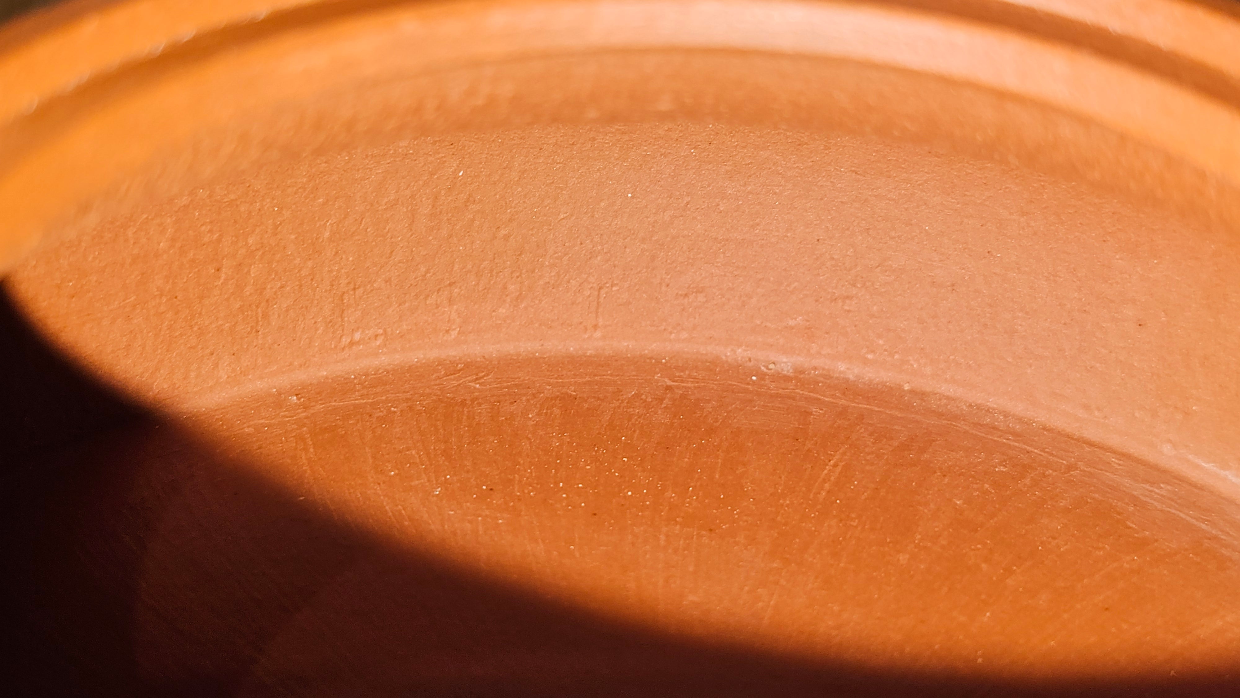 Hua Ting 华庭, 203.8ml (complex, large: 14cm long, 10cm wide), Xiao Mei Yao Zhu Ni 小煤窑朱泥,  by Craftsman Chen Yue Fei 陈跃飞, Engraving by Craftsman Yi De Shu 一德书 ~ Congratulations to Mr T.M.! 1229hrs 11th Sept 2025, Casper, WY!