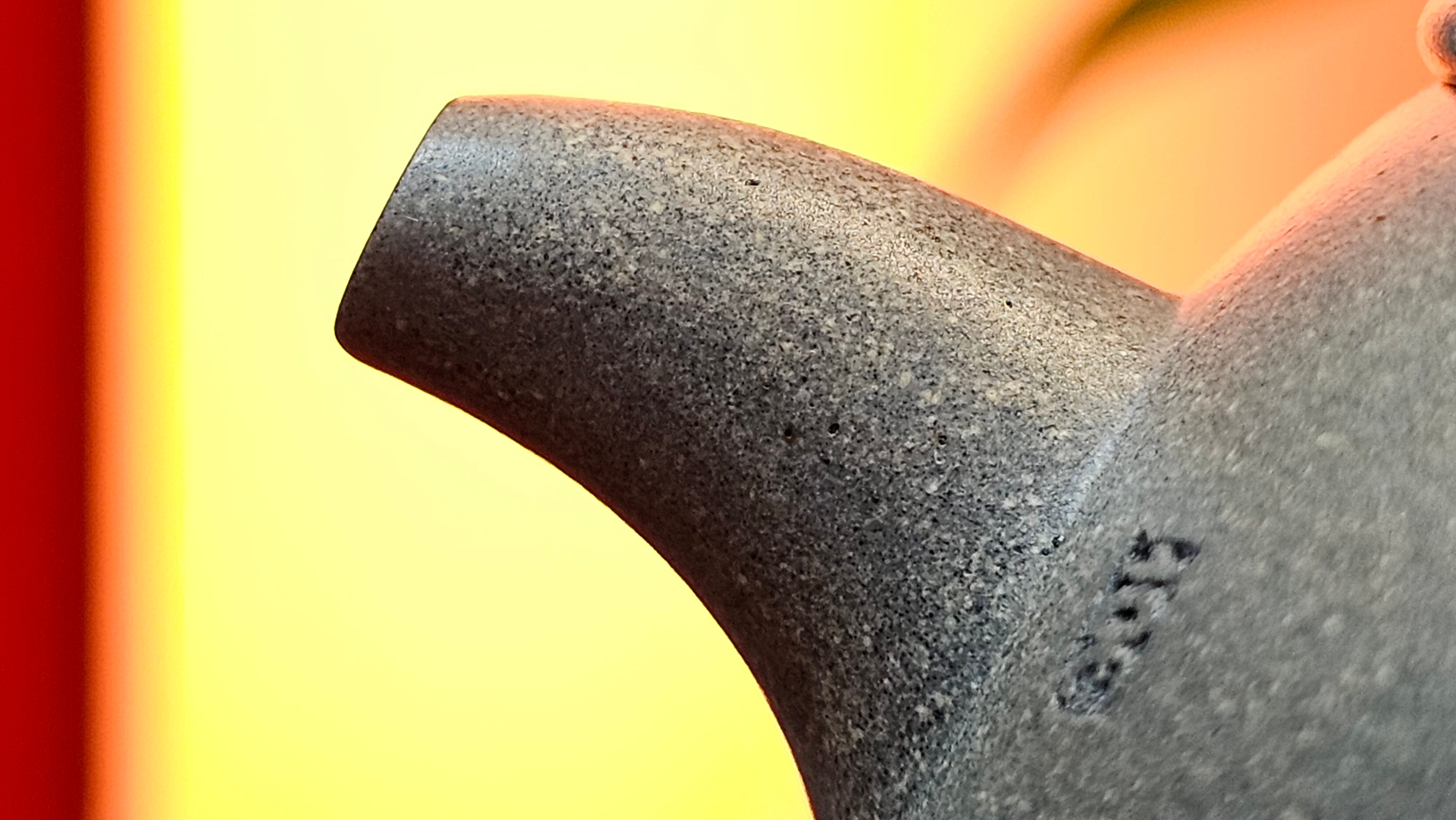 Ban Yue Hu《半月壶》~ "Half Moon Pot", 138.3ml, Qing Hui Duan 青灰段泥, by our Craftsman Zhang Huan 张欢, "Qing Gong Tu" Engraving by Craftsman Nan Shan Lao Ren 南山老人 ~ Congrats to!Tea Sommr A.M., 2054hrs 22nd August 2025, Padua! Italy🇮🇹.