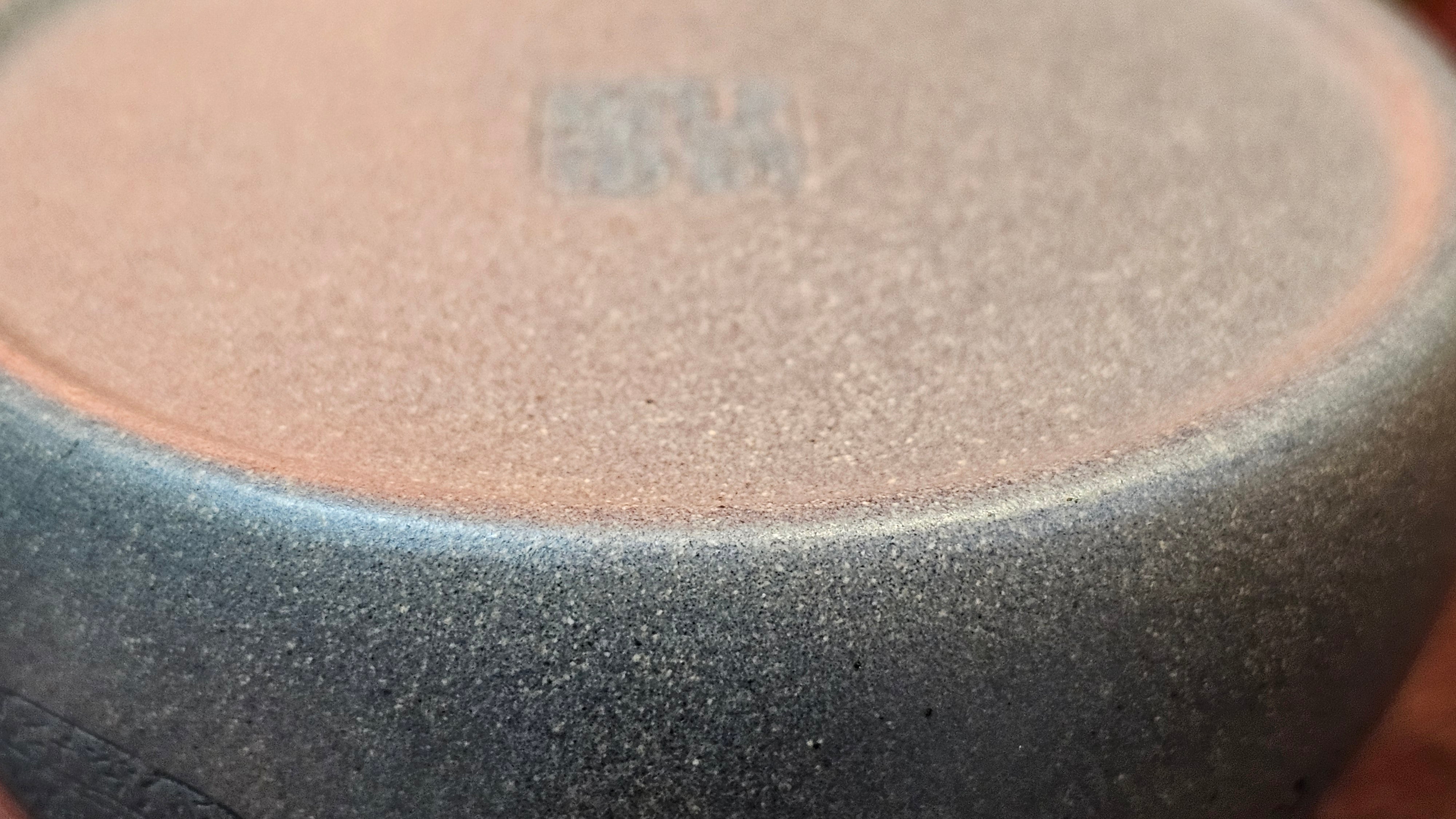 Ban Yue Hu《半月壶》~ "Half Moon Pot", 138.3ml, Qing Hui Duan 青灰段泥, by our Craftsman Zhang Huan 张欢, "Qing Gong Tu" Engraving by Craftsman Nan Shan Lao Ren 南山老人 ~ Congrats to!Tea Sommr A.M., 2054hrs 22nd August 2025, Padua! Italy🇮🇹.