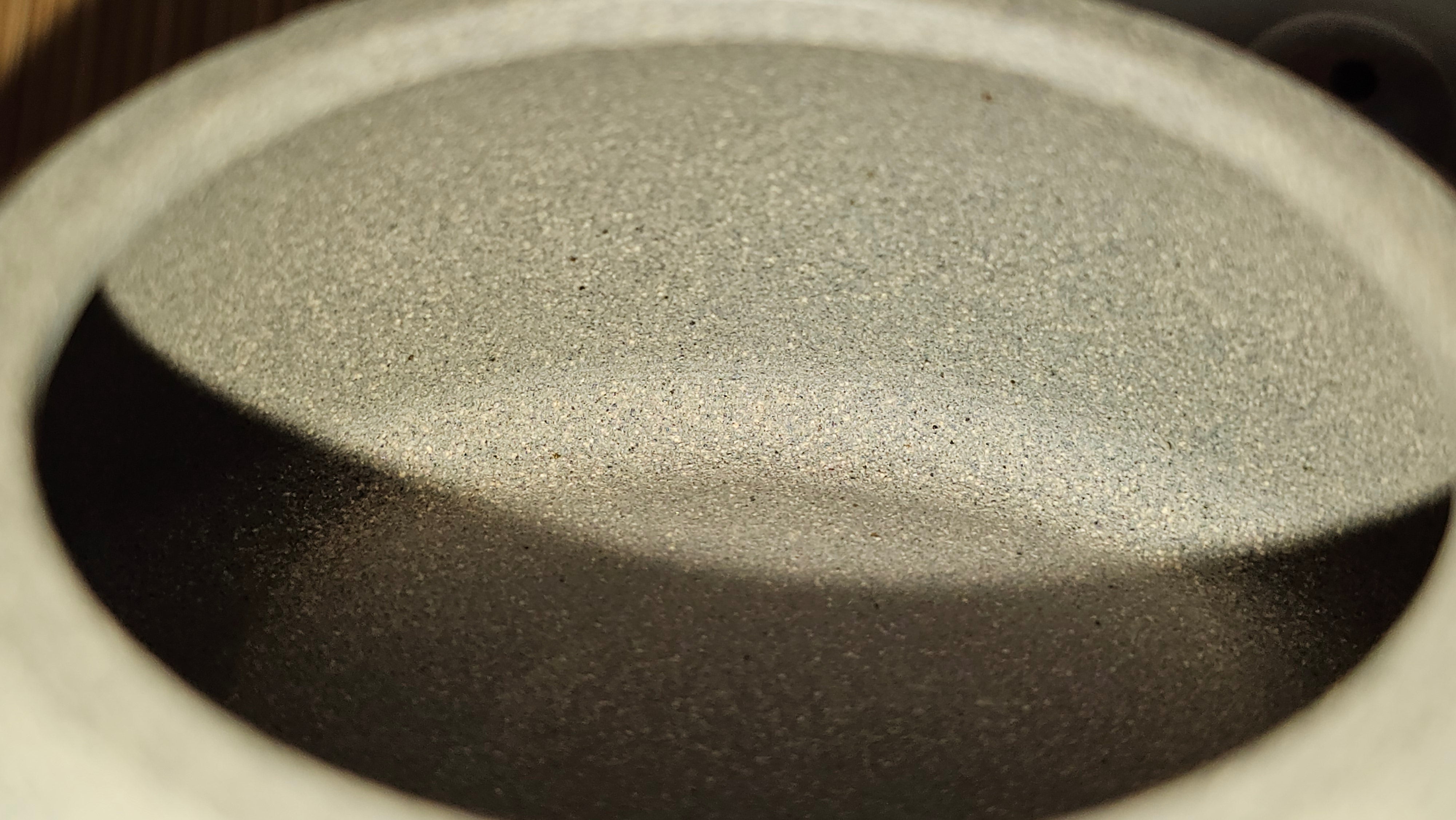 Ban Yue Hu《半月壶》~ "Half Moon Pot", 138.3ml, Qing Hui Duan 青灰段泥, by our Craftsman Zhang Huan 张欢, "Qing Gong Tu" Engraving by Craftsman Nan Shan Lao Ren 南山老人 ~ Congrats to!Tea Sommr A.M., 2054hrs 22nd August 2025, Padua! Italy🇮🇹.