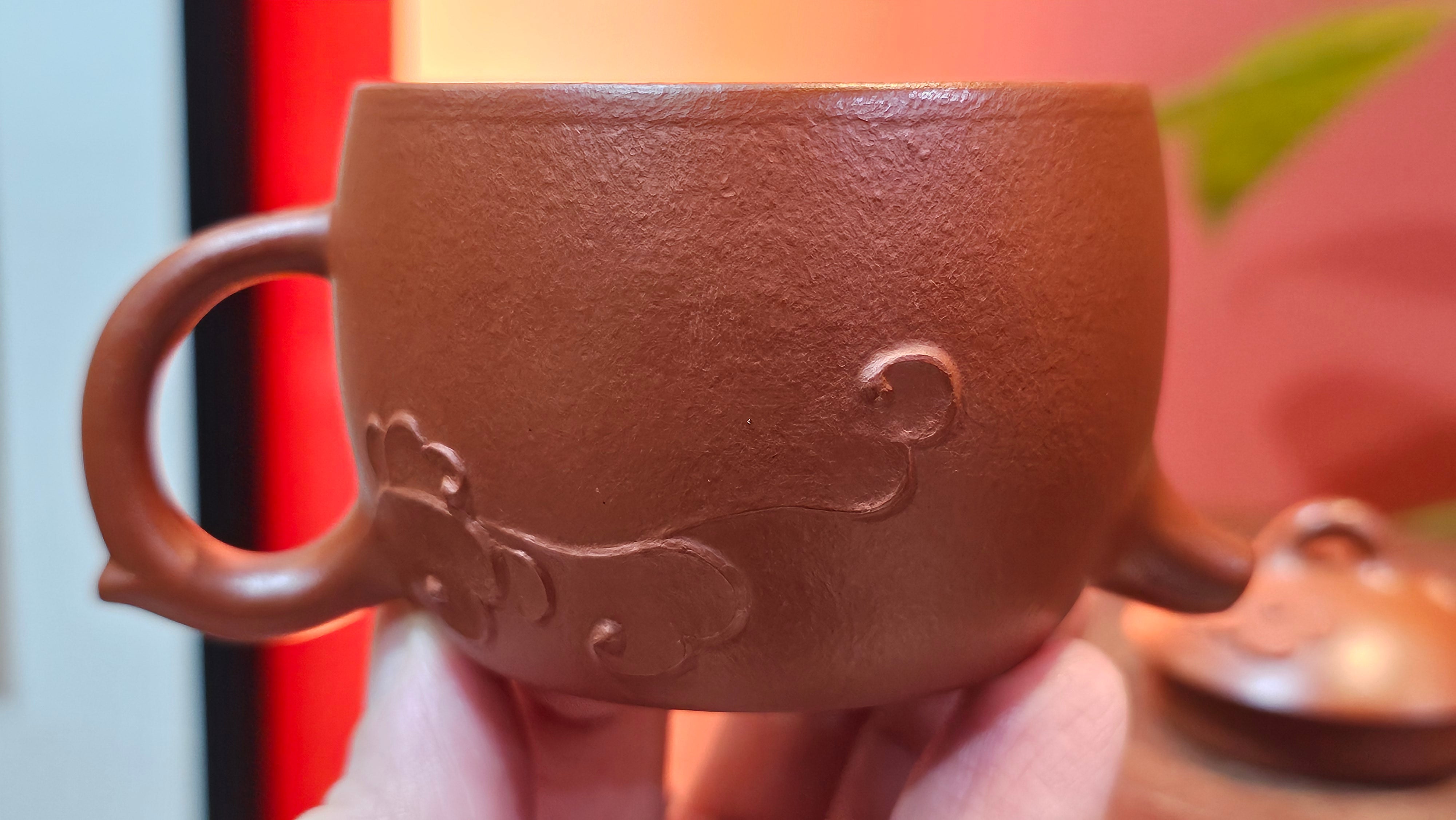 Mini! Qin Quan 秦权, with Oriental Clouds Embellishments 云朵贴花工艺, 116.2ml, Xiao Mei Yao Zhu Ni , by Craftsman Chen Yue Fei 陈跃飞 ~ Congratulations!to Mr M.G.! 2130hrs 22nd August 2025, Puteaux! France🇫🇷.