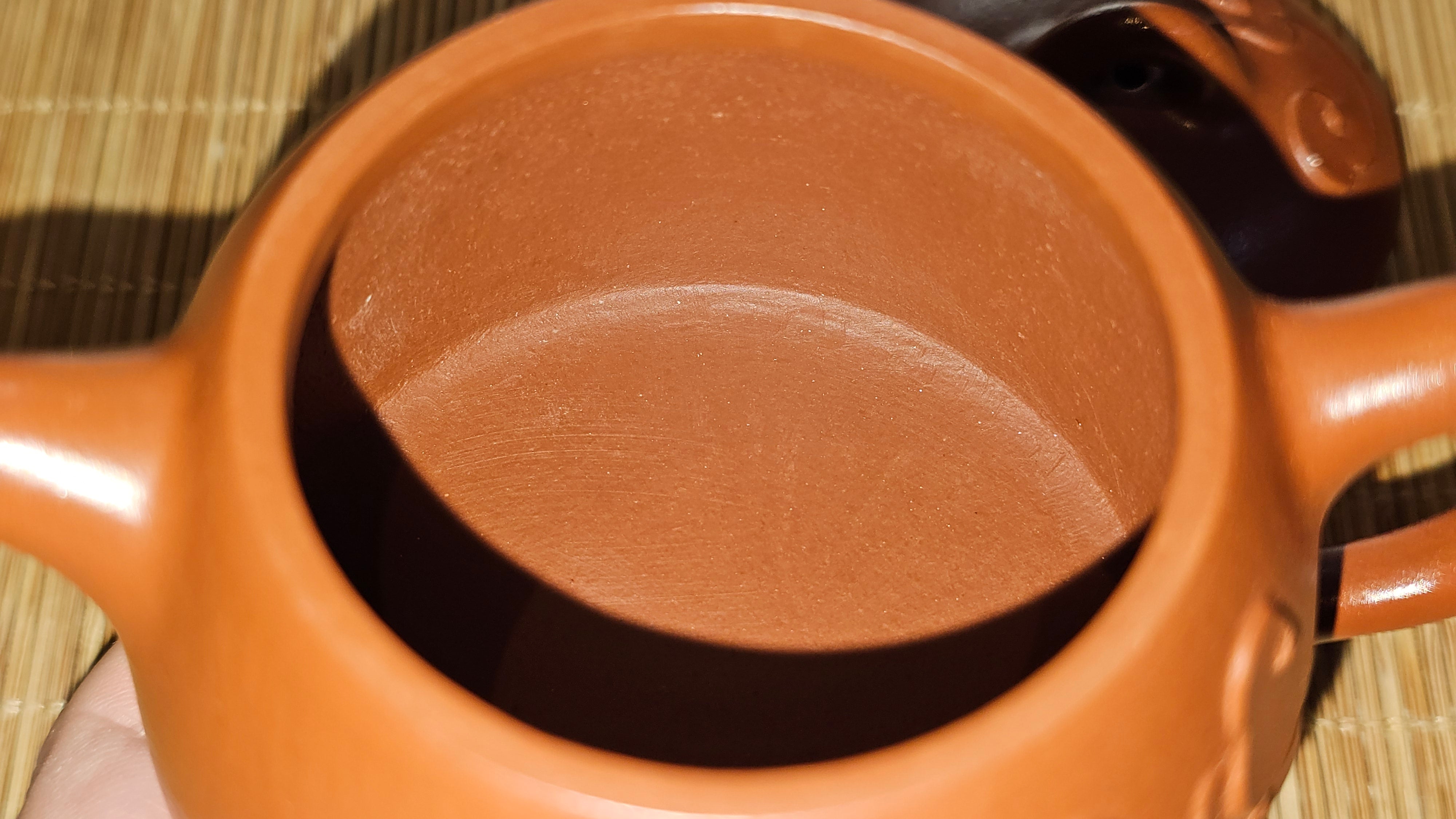 Mini! Qin Quan 秦权, with Oriental Clouds Embellishments 云朵贴花工艺, 114.6ml, Xiao Mei Yao Zhu Ni 小煤窑朱泥, by Craftsman Chen Yue Fei 陈跃飞 ~ Congratulations to Prof K.D.! 1124hrs 11th Sept 2025, San Jose! CA.