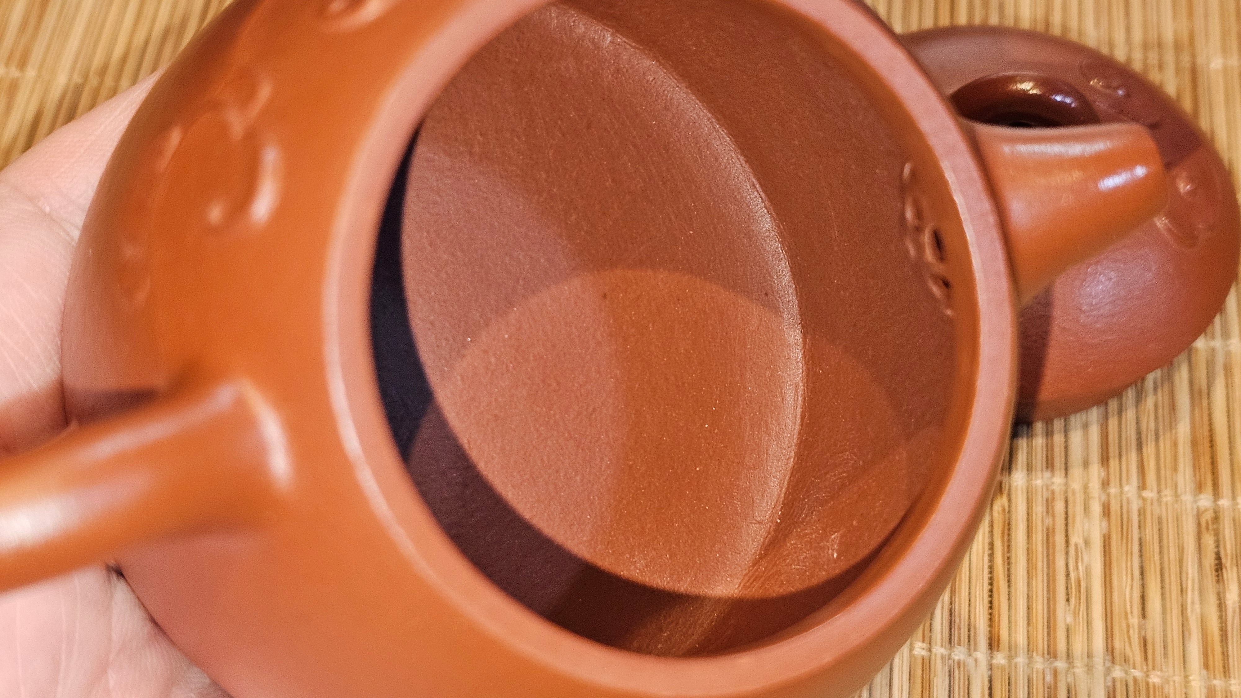 Mini! Qin Quan 秦权, with Oriental Clouds Embellishments 云朵贴花工艺, 114.6ml, Xiao Mei Yao Zhu Ni 小煤窑朱泥, by Craftsman Chen Yue Fei 陈跃飞 ~ Congratulations to Prof K.D.! 1124hrs 11th Sept 2025, San Jose! CA.