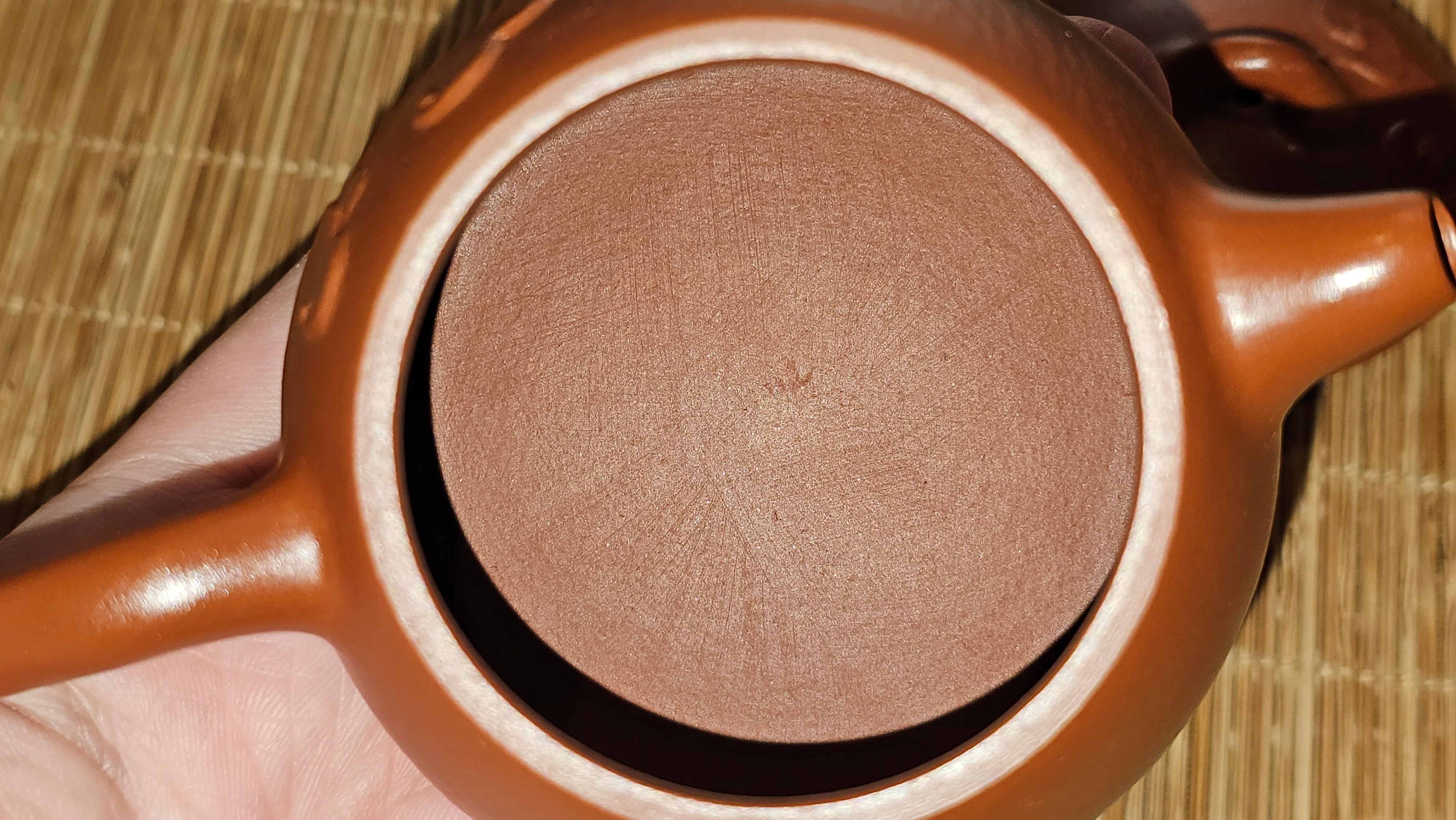 Mini! Qin Quan 秦权, with Oriental Clouds Embellishments 云朵贴花工艺, 114.6ml, Xiao Mei Yao Zhu Ni 小煤窑朱泥, by Craftsman Chen Yue Fei 陈跃飞 ~ Congratulations to Prof K.D.! 1124hrs 11th Sept 2025, San Jose! CA.