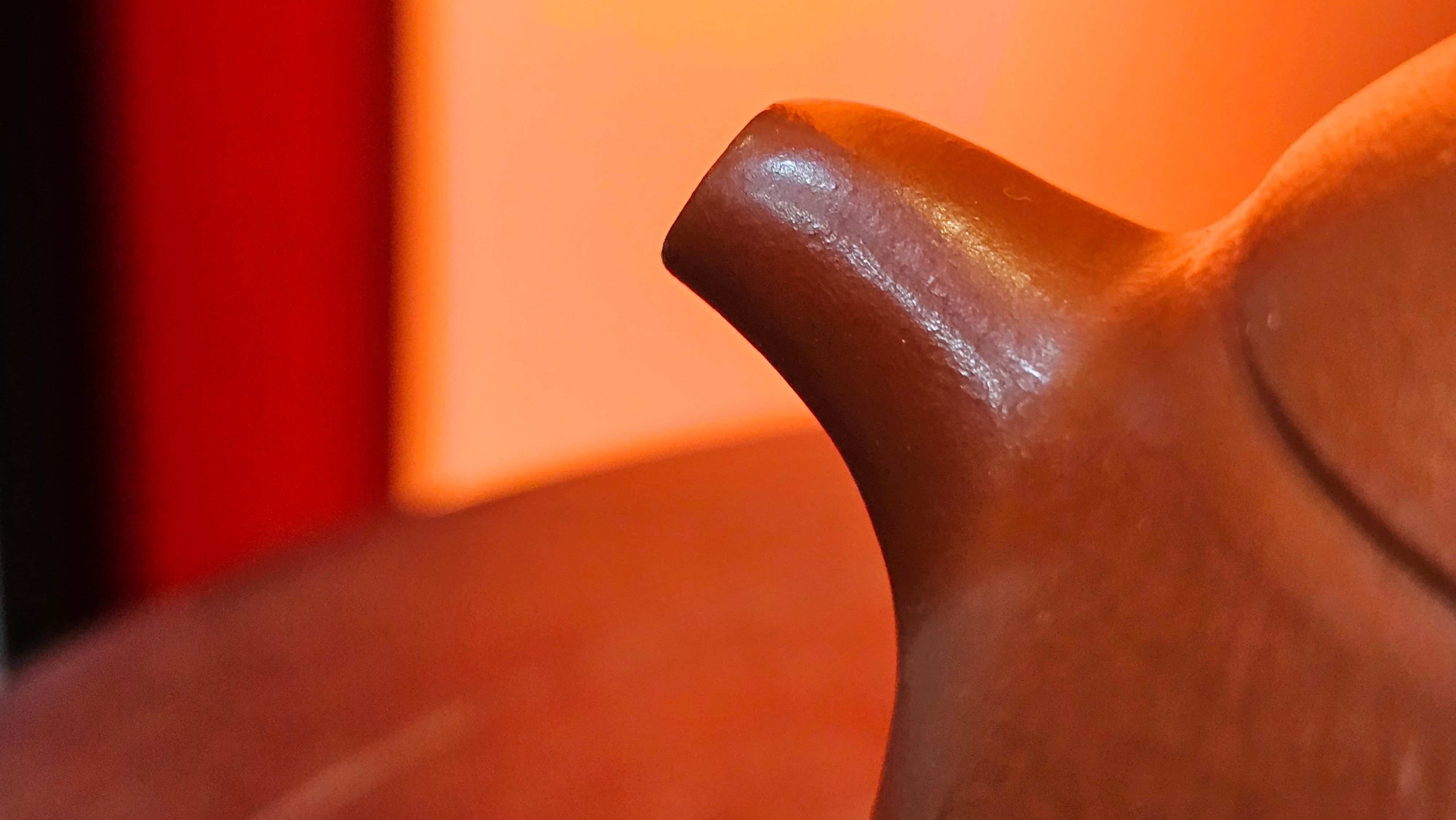 Mini! Qin Quan 秦权, with Oriental Clouds Embellishments 云朵贴花工艺, 114.6ml, Xiao Mei Yao Zhu Ni 小煤窑朱泥, by Craftsman Chen Yue Fei 陈跃飞 ~ Congratulations to Prof K.D.! 1124hrs 11th Sept 2025, San Jose! CA.