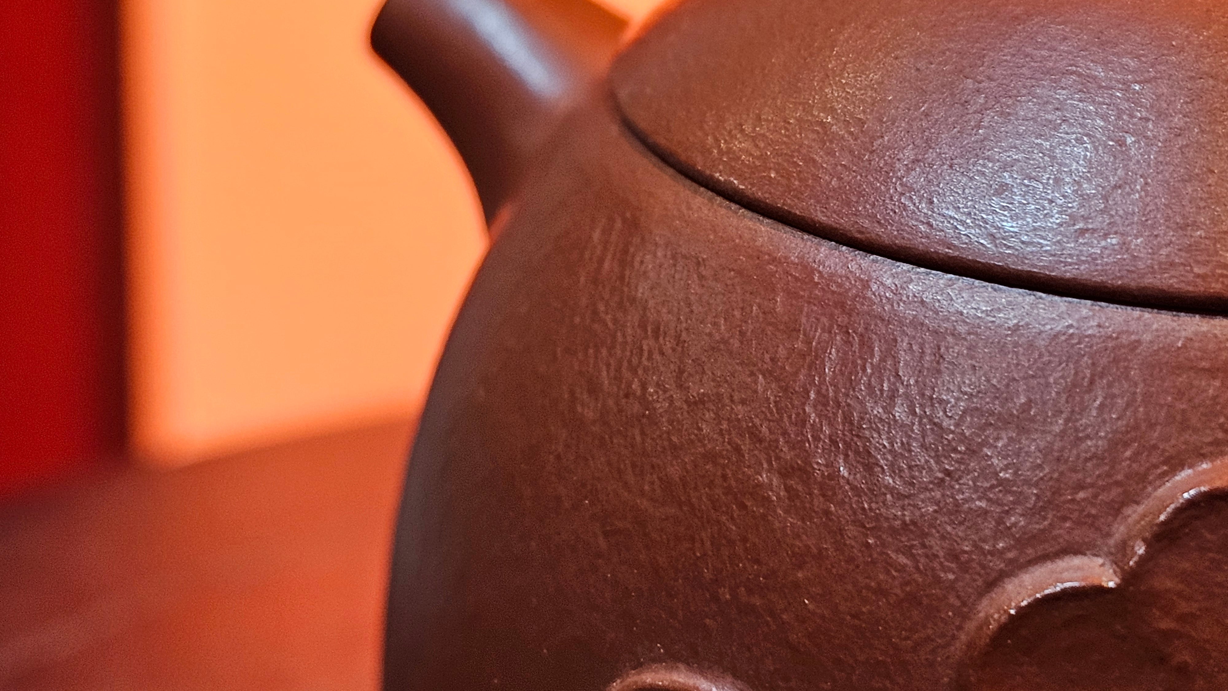 Mini! Qin Quan 秦权, with Oriental Clouds Embellishments 云朵贴花工艺, 114.6ml, Xiao Mei Yao Zhu Ni 小煤窑朱泥, by Craftsman Chen Yue Fei 陈跃飞 ~ Congratulations to Prof K.D.! 1124hrs 11th Sept 2025, San Jose! CA.