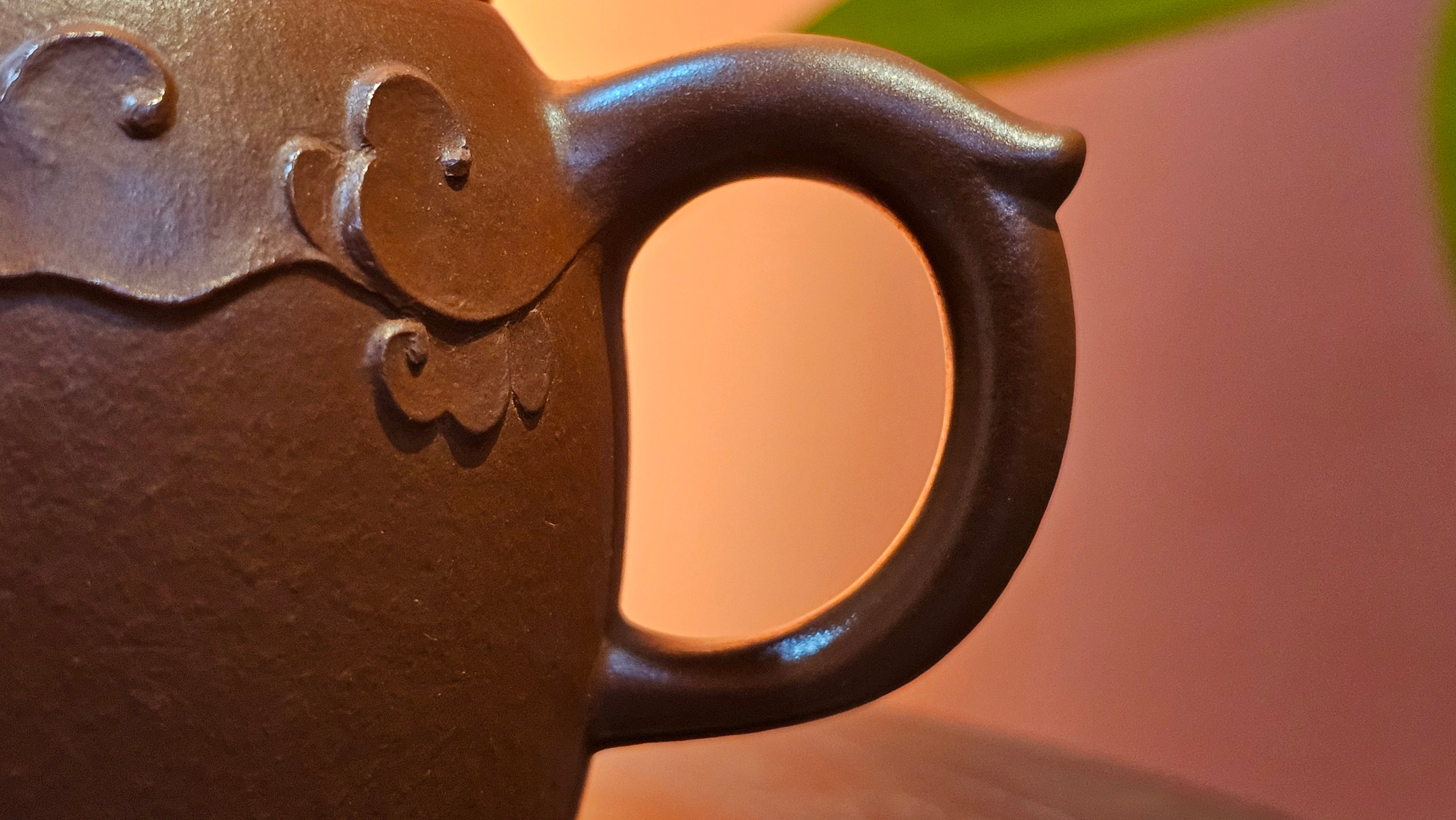 Mini! Qin Quan 秦权, with Oriental Clouds Embellishments 云朵贴花工艺, 114.6ml, Xiao Mei Yao Zhu Ni 小煤窑朱泥, by Craftsman Chen Yue Fei 陈跃飞 ~ Congratulations to Prof K.D.! 1124hrs 11th Sept 2025, San Jose! CA.