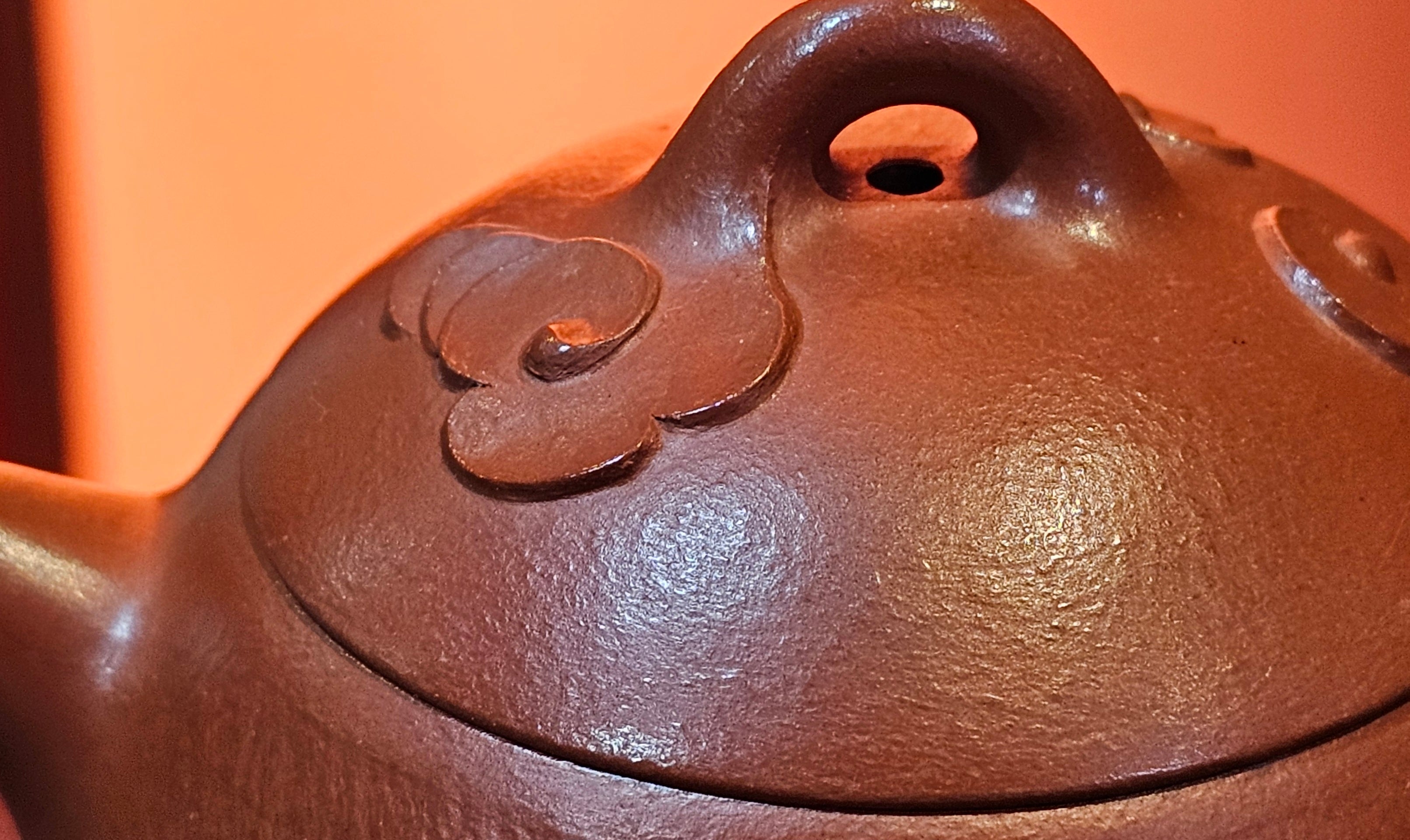 Mini! Qin Quan 秦权, with Oriental Clouds Embellishments 云朵贴花工艺, 114.6ml, Xiao Mei Yao Zhu Ni 小煤窑朱泥, by Craftsman Chen Yue Fei 陈跃飞 ~ Congratulations to Prof K.D.! 1124hrs 11th Sept 2025, San Jose! CA.