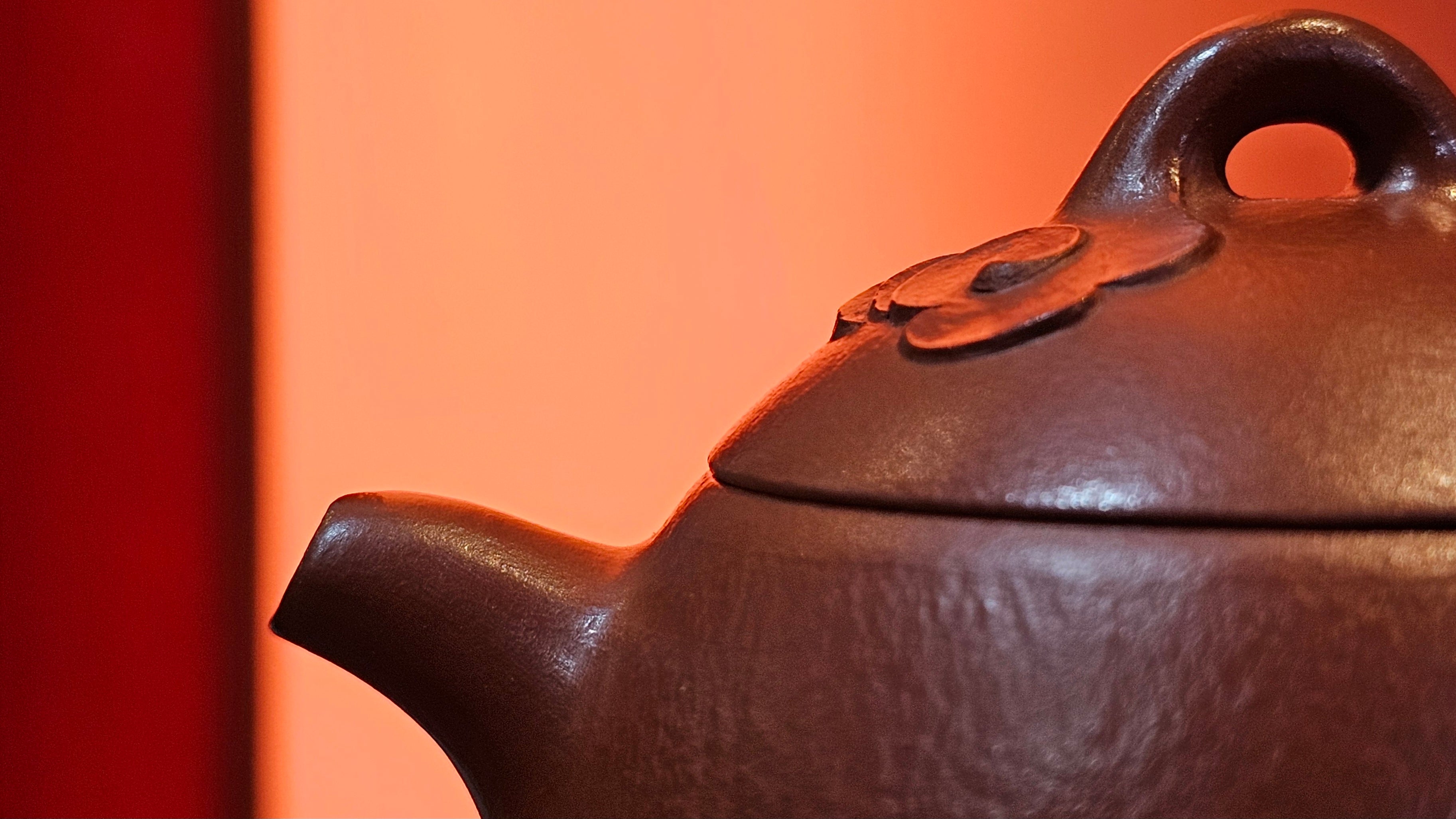 Mini! Qin Quan 秦权, with Oriental Clouds Embellishments 云朵贴花工艺, 114.6ml, Xiao Mei Yao Zhu Ni 小煤窑朱泥, by Craftsman Chen Yue Fei 陈跃飞 ~ Congratulations to Prof K.D.! 1124hrs 11th Sept 2025, San Jose! CA.