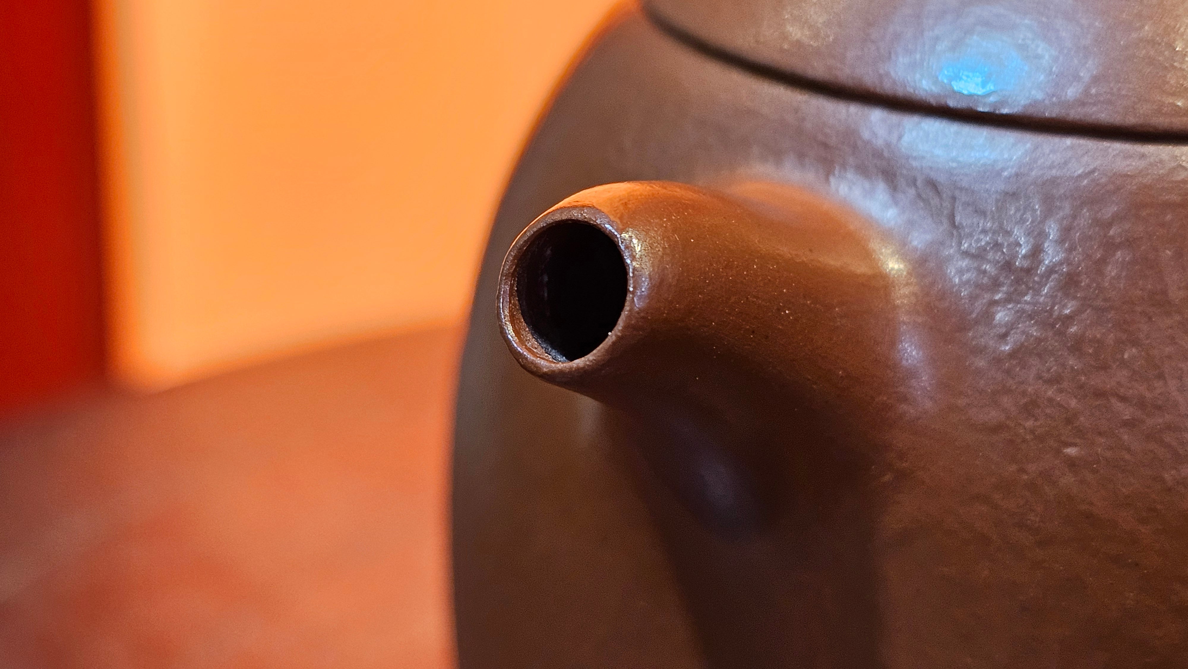 Mini! Qin Quan 秦权, with Oriental Clouds Embellishments 云朵贴花工艺, 114.6ml, Xiao Mei Yao Zhu Ni 小煤窑朱泥, by Craftsman Chen Yue Fei 陈跃飞 ~ Congratulations to Prof K.D.! 1124hrs 11th Sept 2025, San Jose! CA.