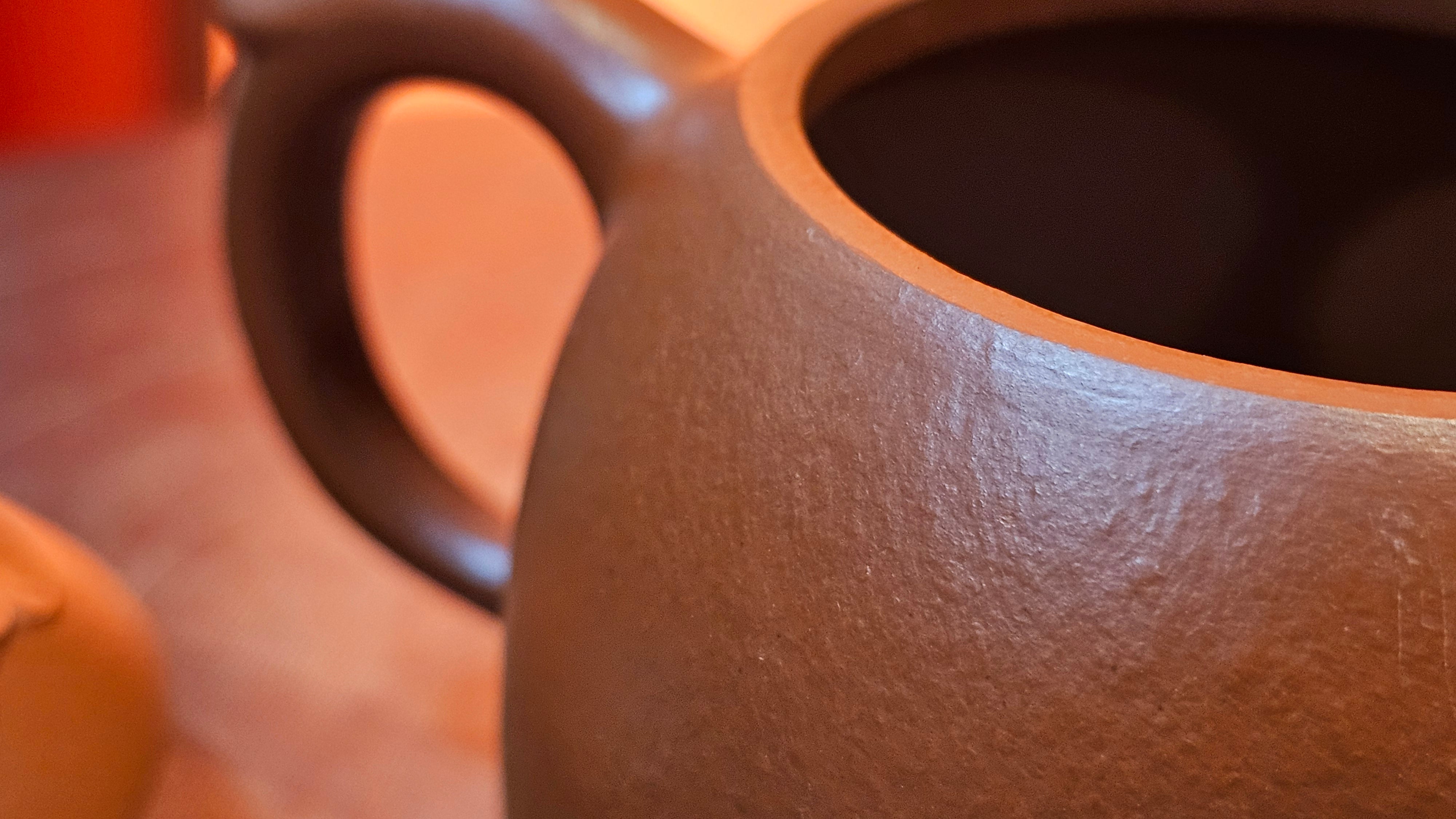 Mini! Qin Quan 秦权, with Oriental Clouds Embellishments 云朵贴花工艺, 114.6ml, Xiao Mei Yao Zhu Ni 小煤窑朱泥, by Craftsman Chen Yue Fei 陈跃飞 ~ Congratulations to Prof K.D.! 1124hrs 11th Sept 2025, San Jose! CA.