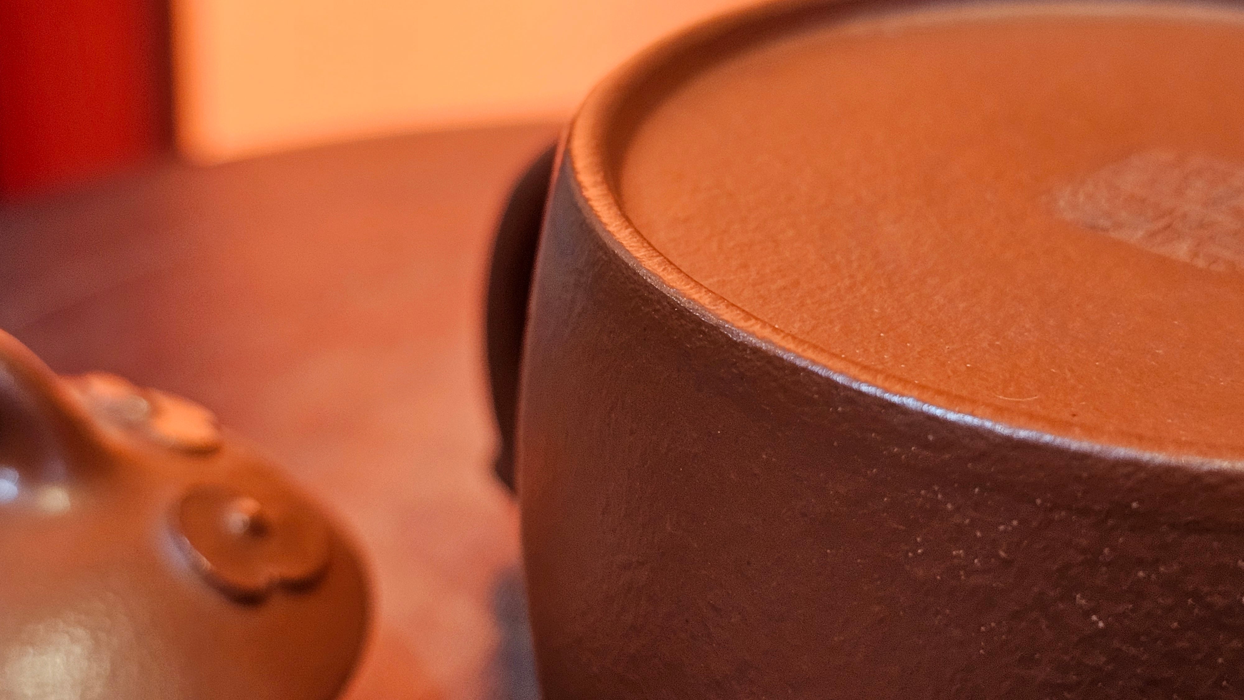 Mini! Qin Quan 秦权, with Oriental Clouds Embellishments 云朵贴花工艺, 114.6ml, Xiao Mei Yao Zhu Ni 小煤窑朱泥, by Craftsman Chen Yue Fei 陈跃飞 ~ Congratulations to Prof K.D.! 1124hrs 11th Sept 2025, San Jose! CA.