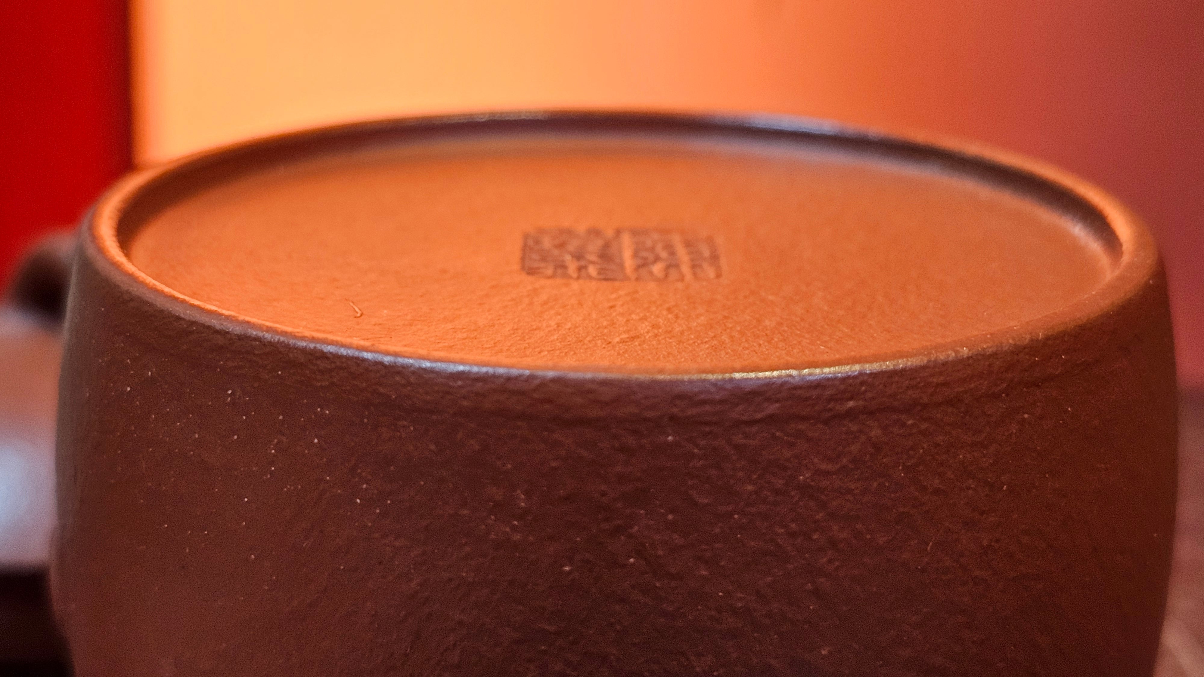 Mini! Qin Quan 秦权, with Oriental Clouds Embellishments 云朵贴花工艺, 114.6ml, Xiao Mei Yao Zhu Ni 小煤窑朱泥, by Craftsman Chen Yue Fei 陈跃飞 ~ Congratulations to Prof K.D.! 1124hrs 11th Sept 2025, San Jose! CA.