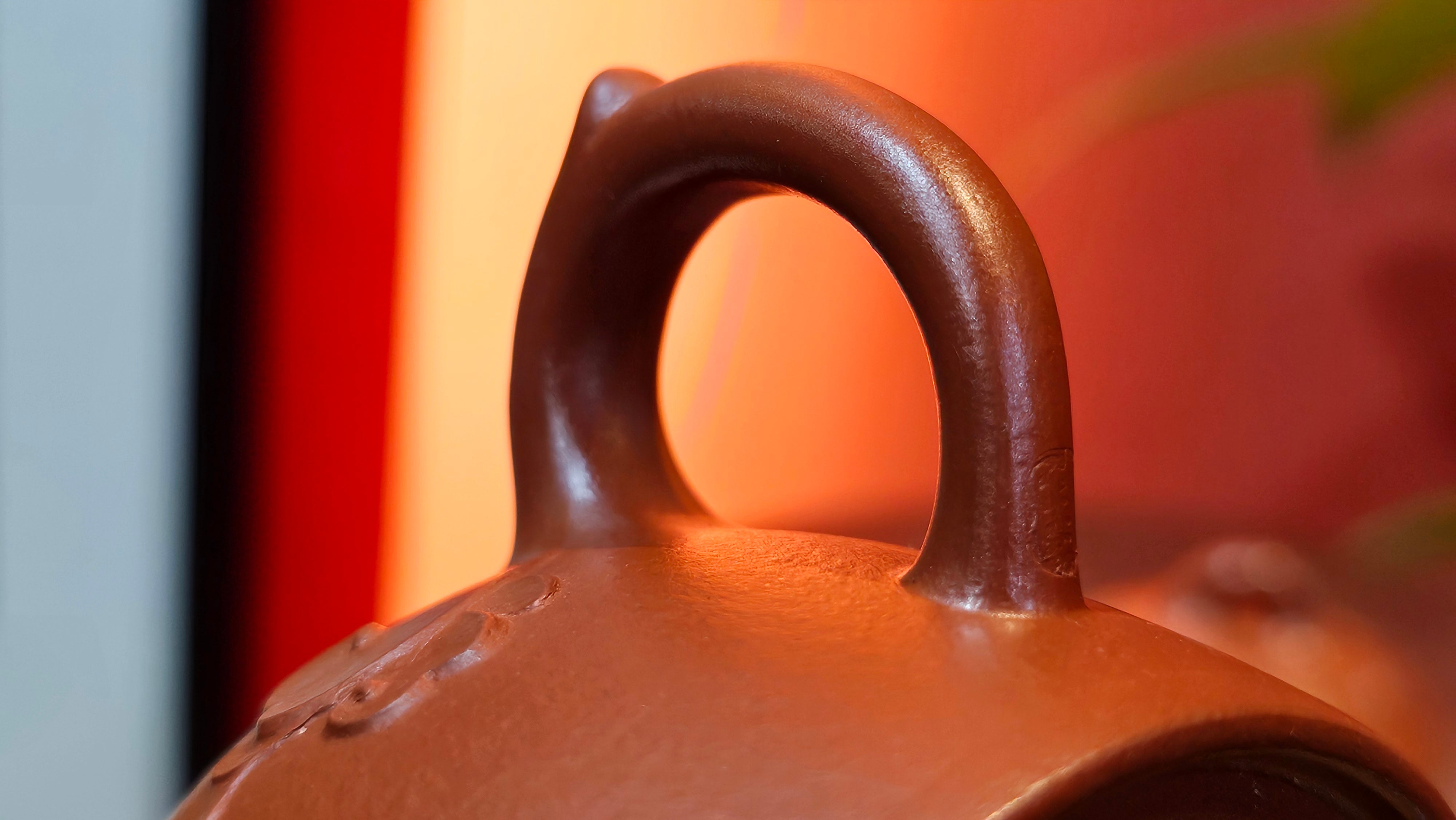 Mini! Qin Quan 秦权, with Oriental Clouds Embellishments 云朵贴花工艺, 114.6ml, Xiao Mei Yao Zhu Ni 小煤窑朱泥, by Craftsman Chen Yue Fei 陈跃飞 ~ Congratulations to Prof K.D.! 1124hrs 11th Sept 2025, San Jose! CA.