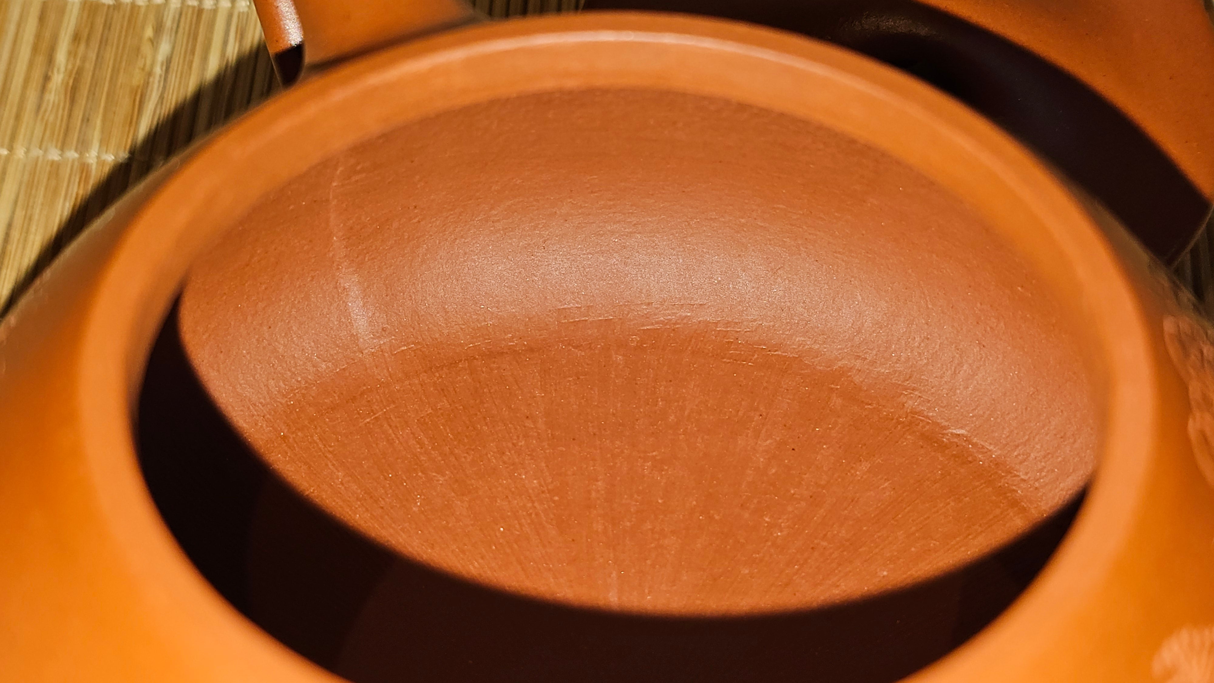 Jing Zhou Shi Piao 景舟石瓢, 283.6ml, Xiao Mei Yao Zhu Ni 小煤窑朱泥, by Craftsman Wang Xing 王兴; "暗香疏影" and Plum Blossoms Engraving by Craftsman Yi De Shu 一德书 ~ Congratulations to Mr K.S.! 2200hrs 8th Sept 2025, Tiburon, CA!