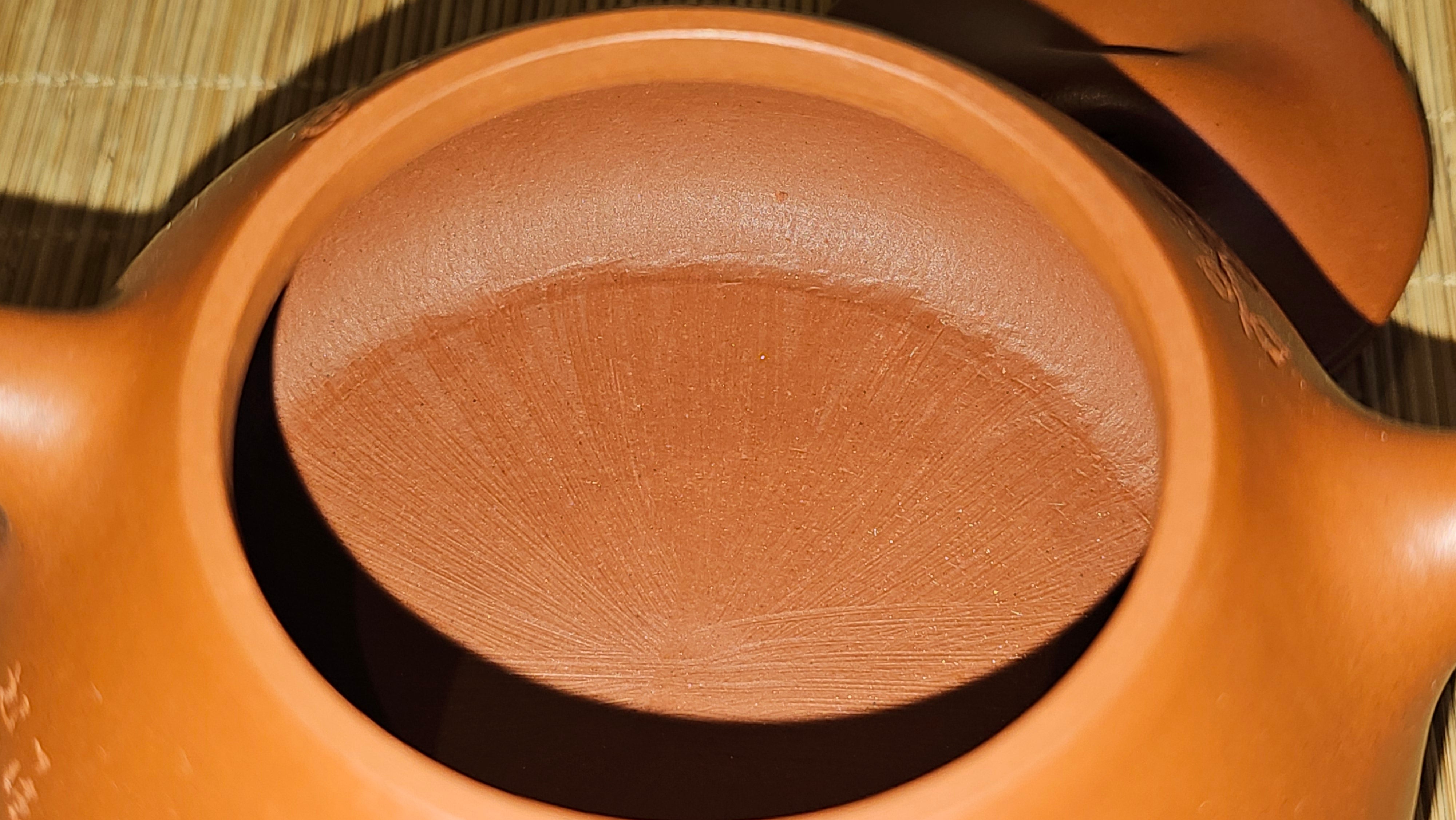 Jing Zhou Shi Piao 景舟石瓢, 283.6ml, Xiao Mei Yao Zhu Ni 小煤窑朱泥, by Craftsman Wang Xing 王兴; "暗香疏影" and Plum Blossoms Engraving by Craftsman Yi De Shu 一德书 ~ Congratulations to Mr K.S.! 2200hrs 8th Sept 2025, Tiburon, CA!