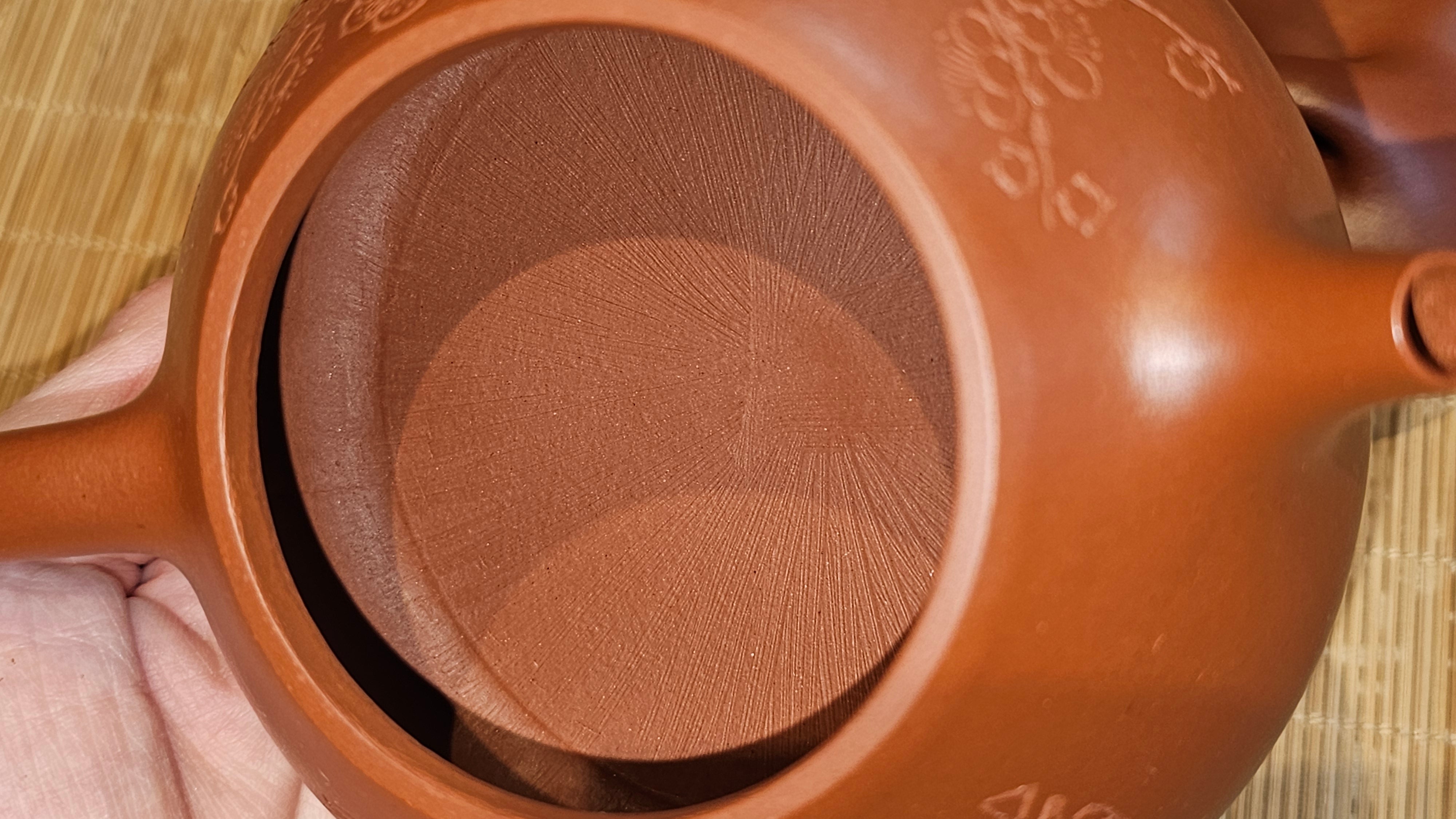 Jing Zhou Shi Piao 景舟石瓢, 283.6ml, Xiao Mei Yao Zhu Ni 小煤窑朱泥, by Craftsman Wang Xing 王兴; "暗香疏影" and Plum Blossoms Engraving by Craftsman Yi De Shu 一德书 ~ Congratulations to Mr K.S.! 2200hrs 8th Sept 2025, Tiburon, CA!