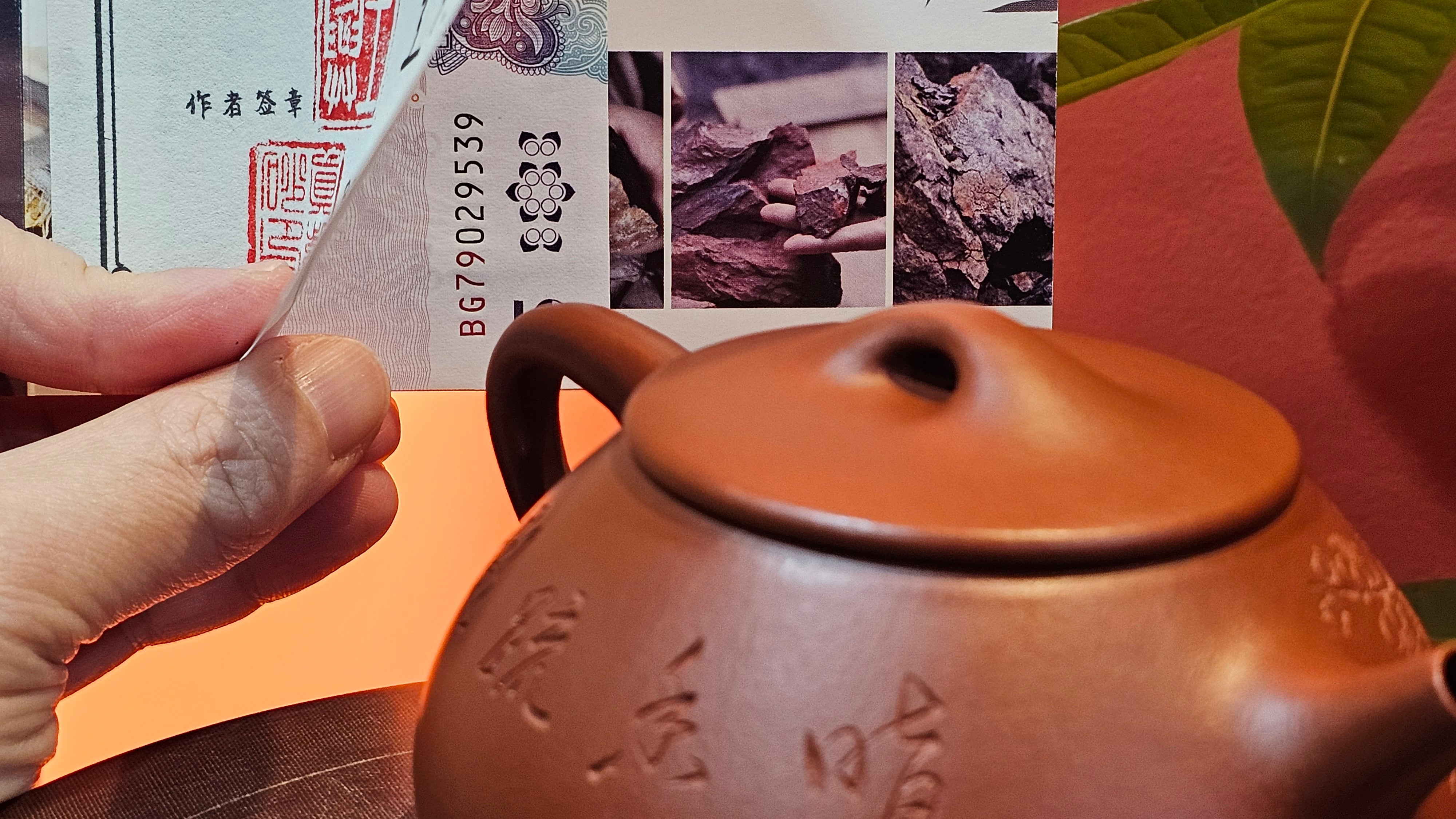 Jing Zhou Shi Piao 景舟石瓢, 283.6ml, Xiao Mei Yao Zhu Ni 小煤窑朱泥, by Craftsman Wang Xing 王兴; "暗香疏影" and Plum Blossoms Engraving by Craftsman Yi De Shu 一德书 ~ Congratulations to Mr K.S.! 2200hrs 8th Sept 2025, Tiburon, CA!