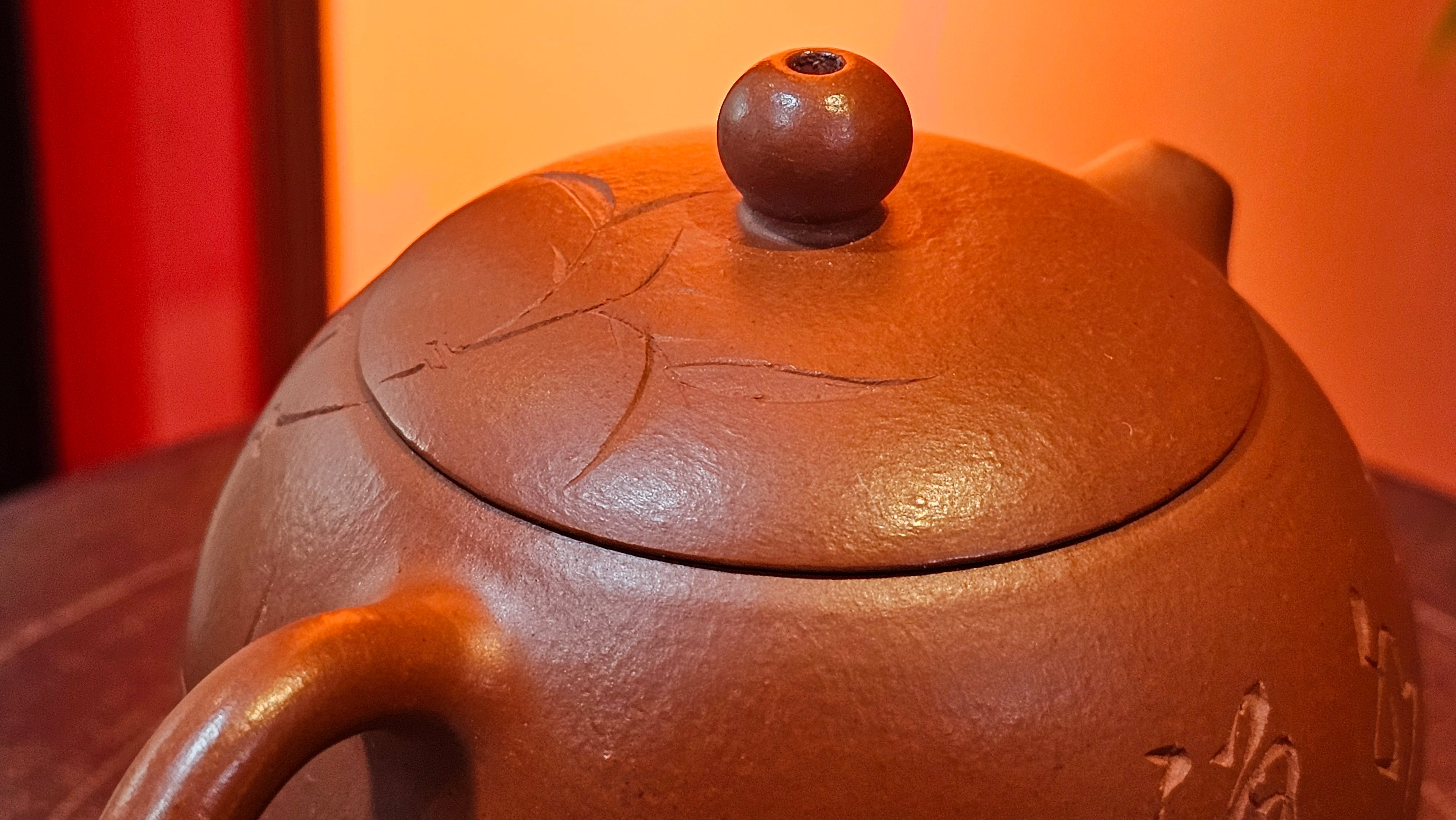 Xi Shi 西施 with Bamboo Engraving 竹刻绘, 161.1ml, Xiao Mei Yao Zhu Ni 小煤窑朱泥, by Collaborative Craftsman Zhai Yi Yao 翟一耀 and Craftsman Yi De Shu 一德书 ~ Congratulations to!Mr V.J.! 1157hrs 16th Sept 2025, Bartlett, IL!