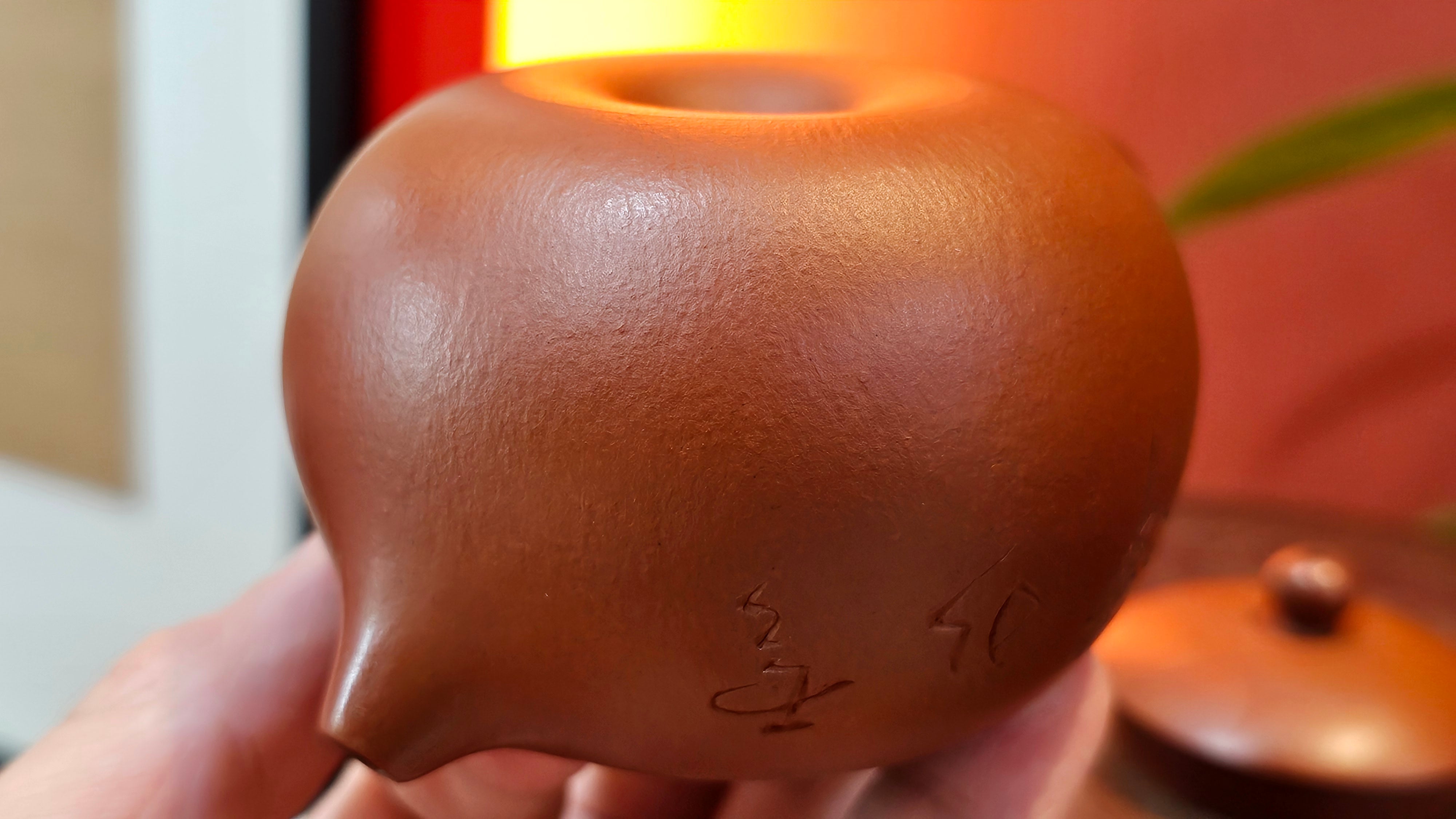 Xi Shi 西施 with Bamboo Engraving 竹刻绘, 161.1ml, Xiao Mei Yao Zhu Ni 小煤窑朱泥, by Collaborative Craftsman Zhai Yi Yao 翟一耀 and Craftsman Yi De Shu 一德书 ~ Congratulations to!Mr V.J.! 1157hrs 16th Sept 2025, Bartlett, IL!