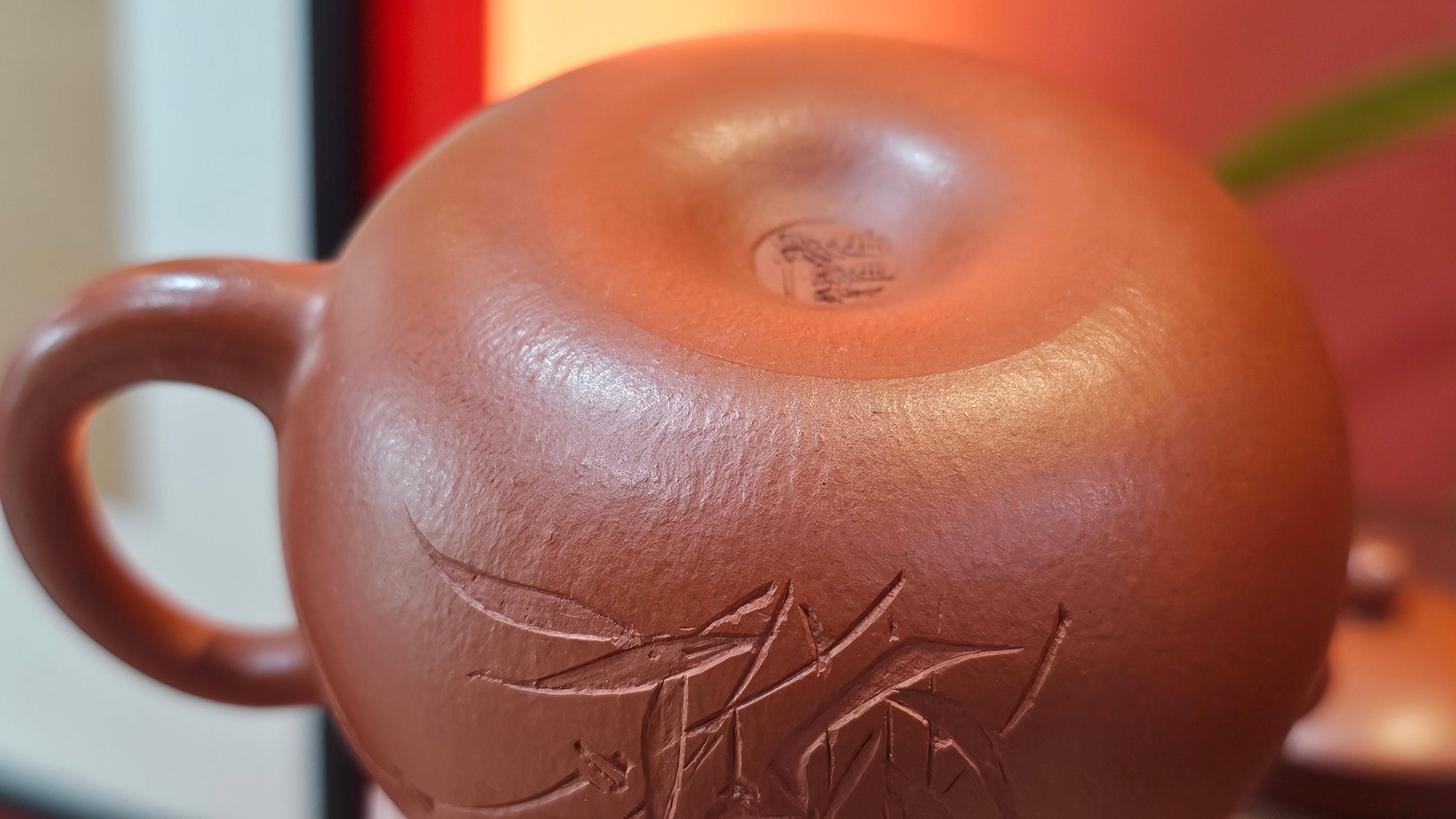 Xi Shi 西施 with Bamboo Engraving 竹刻绘, 161.1ml, Xiao Mei Yao Zhu Ni 小煤窑朱泥, by Collaborative Craftsman Zhai Yi Yao 翟一耀 and Craftsman Yi De Shu 一德书 ~ Congratulations to!Mr V.J.! 1157hrs 16th Sept 2025, Bartlett, IL!