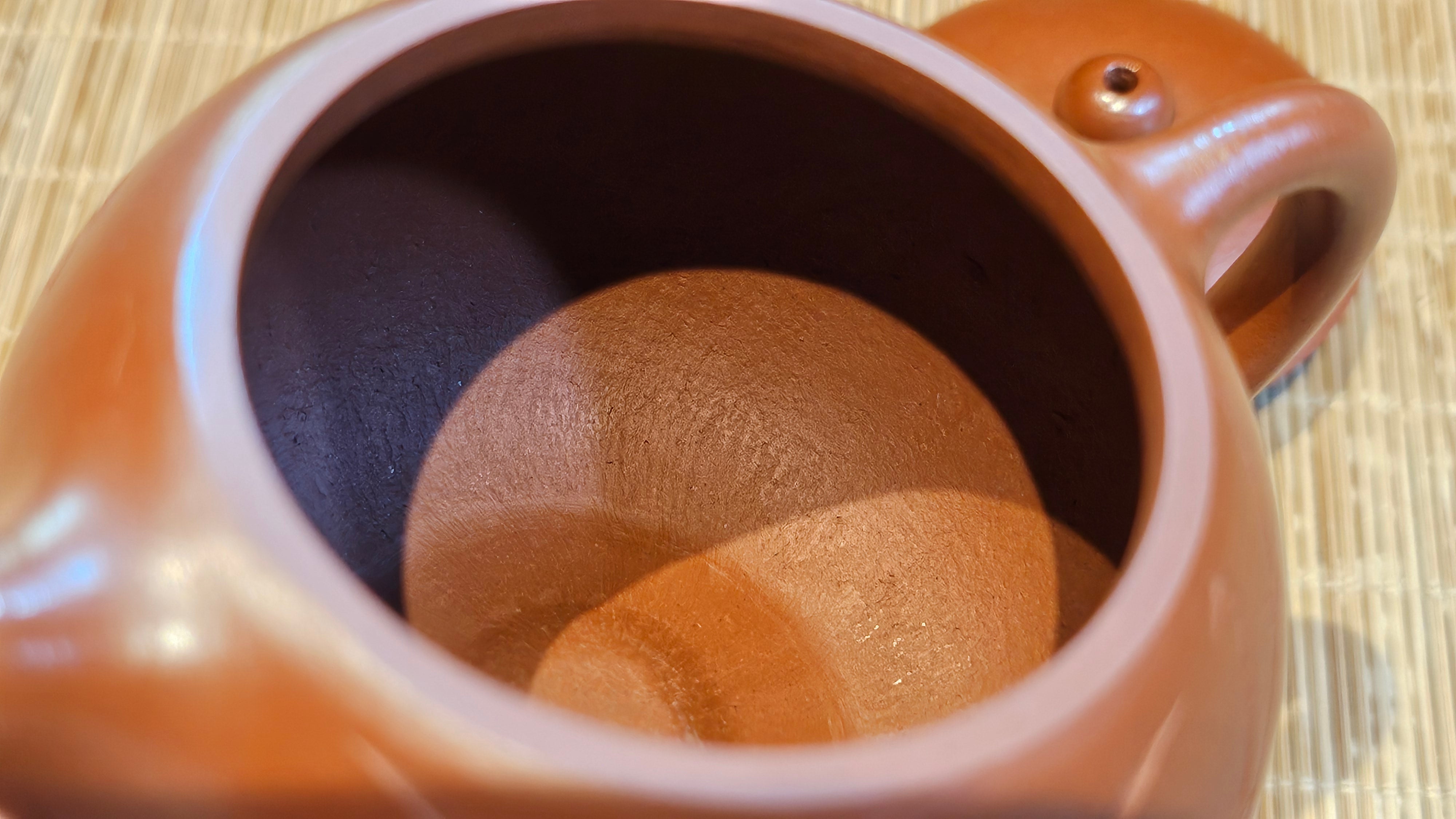 Xi Shi 西施 with Bamboo Engraving 竹刻绘, 161.1ml, Xiao Mei Yao Zhu Ni 小煤窑朱泥, by Collaborative Craftsman Zhai Yi Yao 翟一耀 and Craftsman Yi De Shu 一德书 ~ Congratulations to!Mr V.J.! 1157hrs 16th Sept 2025, Bartlett, IL!