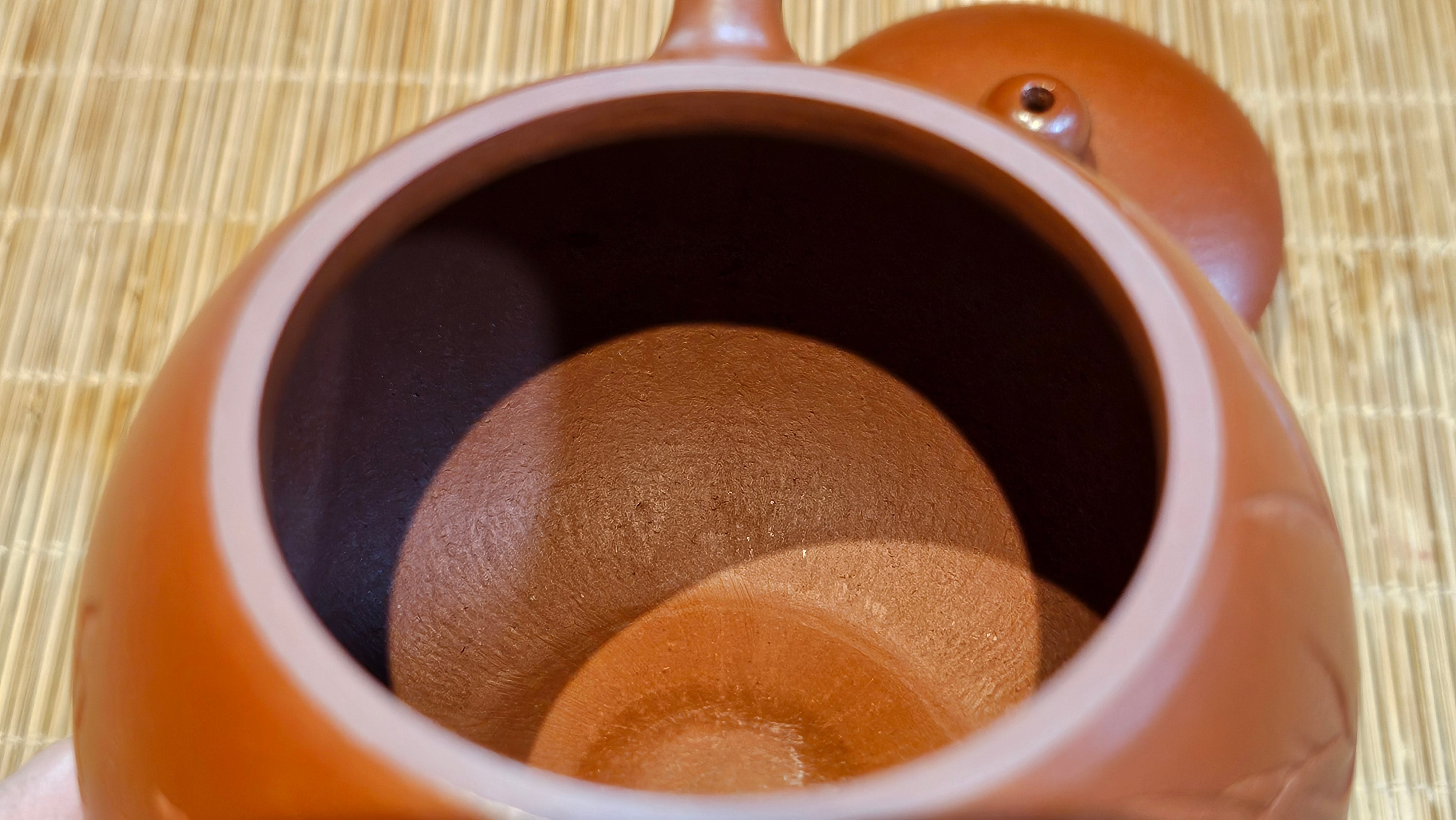 Xi Shi 西施 with Bamboo Engraving 竹刻绘, 161.1ml, Xiao Mei Yao Zhu Ni 小煤窑朱泥, by Collaborative Craftsman Zhai Yi Yao 翟一耀 and Craftsman Yi De Shu 一德书 ~ Congratulations to!Mr V.J.! 1157hrs 16th Sept 2025, Bartlett, IL!