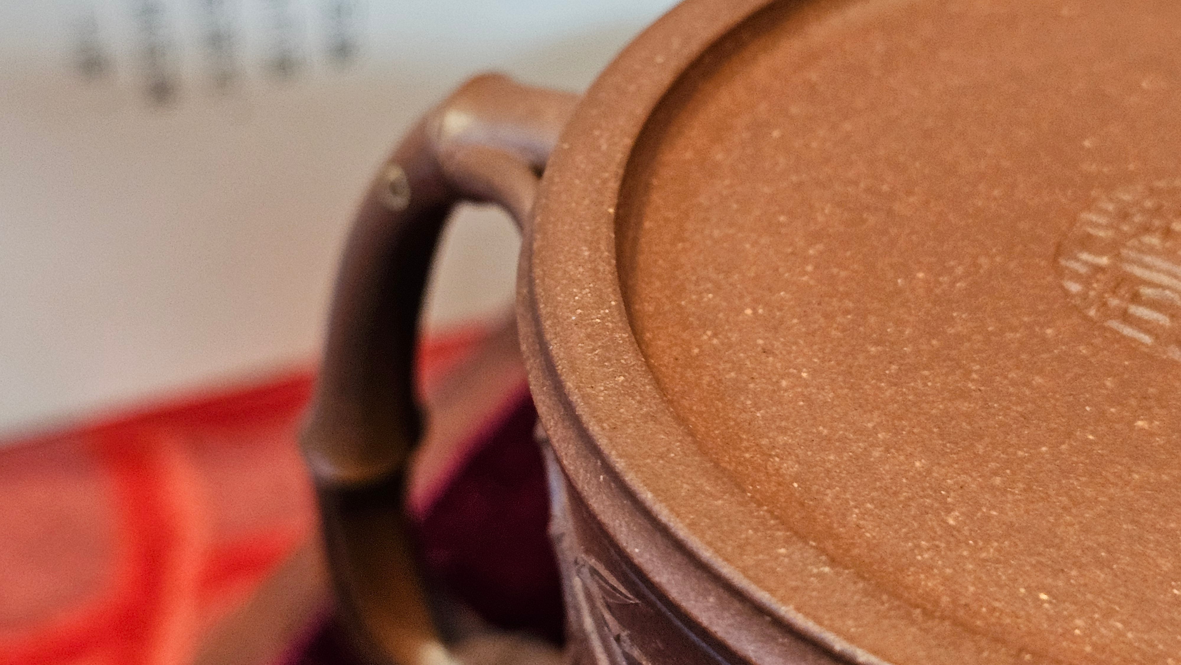 《湘妃竹段》"Xiang Fei Zhu Duan", 238.3ml, Di Cao Qing Zi Ni with Duan Ni Clay embellishments for the characteristic "Xiang Fei Bamboo" Patterns, by L4 Assoc Master Yu Chun Lei 俞春雷 ~!Congratulations to Ms S.M.! 1558hrs 4th Sept 2025, Velden! The Netherlands🇳🇱.