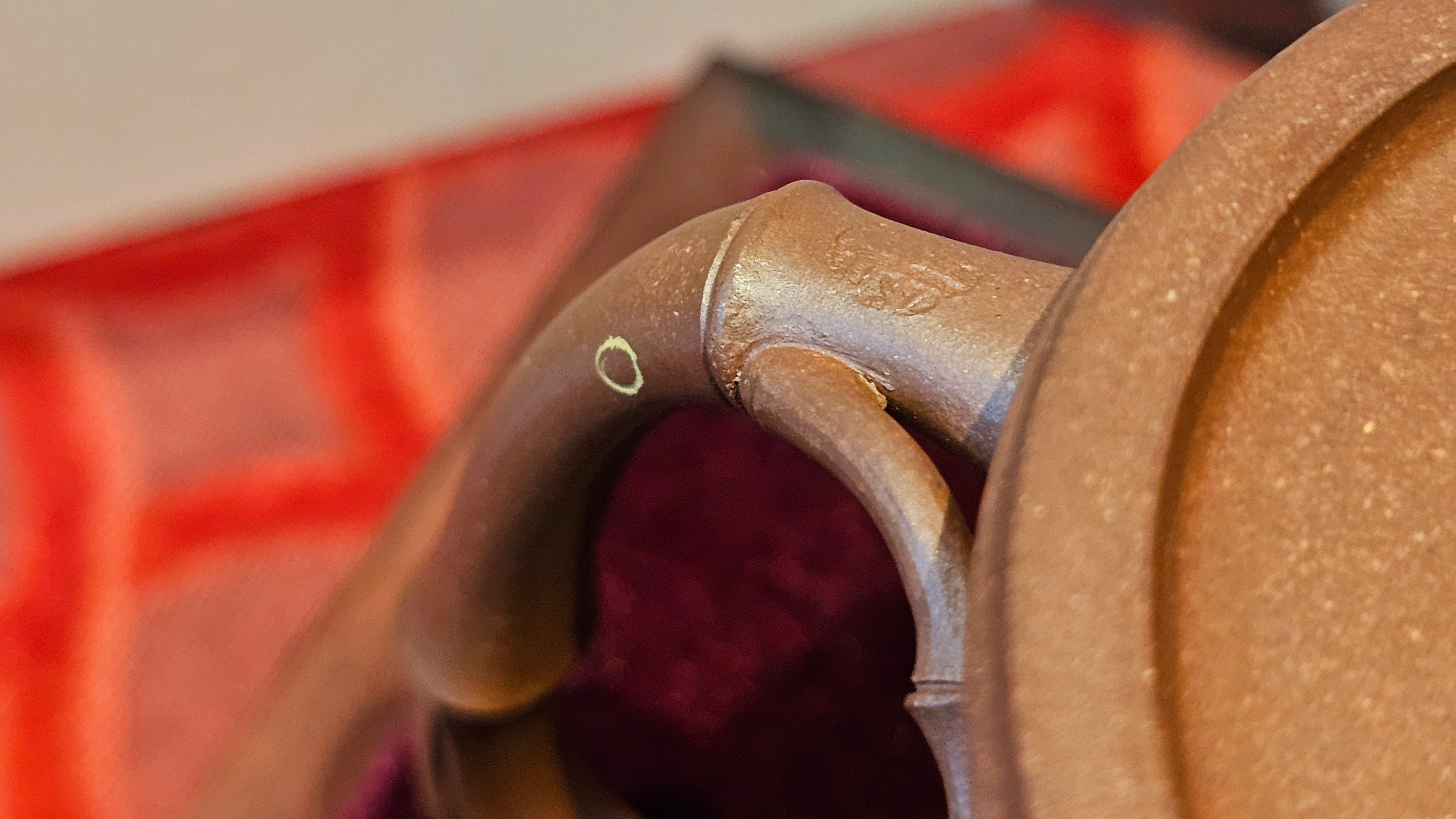 《湘妃竹段》"Xiang Fei Zhu Duan", 238.3ml, Di Cao Qing Zi Ni with Duan Ni Clay embellishments for the characteristic "Xiang Fei Bamboo" Patterns, by L4 Assoc Master Yu Chun Lei 俞春雷 ~!Congratulations to Ms S.M.! 1558hrs 4th Sept 2025, Velden! The Netherlands🇳🇱.