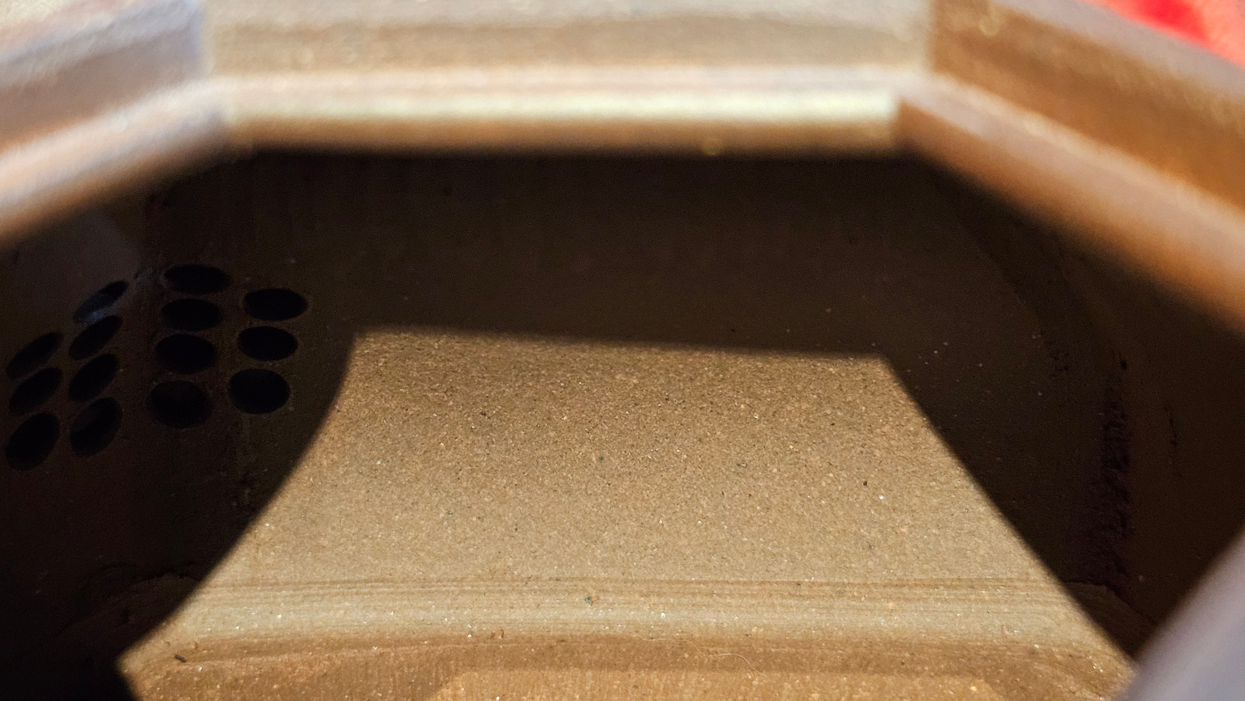 《六方半月》"Liu Fang Ban Yue", 290.1ml, "一饮涤昏寐，情思爽朗满天地" and Lotus Flower nengraving, Di Cao Qing Zi Ni 底槽青紫泥, by L2A Senior Consummate Artist Yuan Hui 袁辉 ~ Congratulations!to Ms M.L., 0732hrs 6th Sept 2025, Phoenix, AZ!