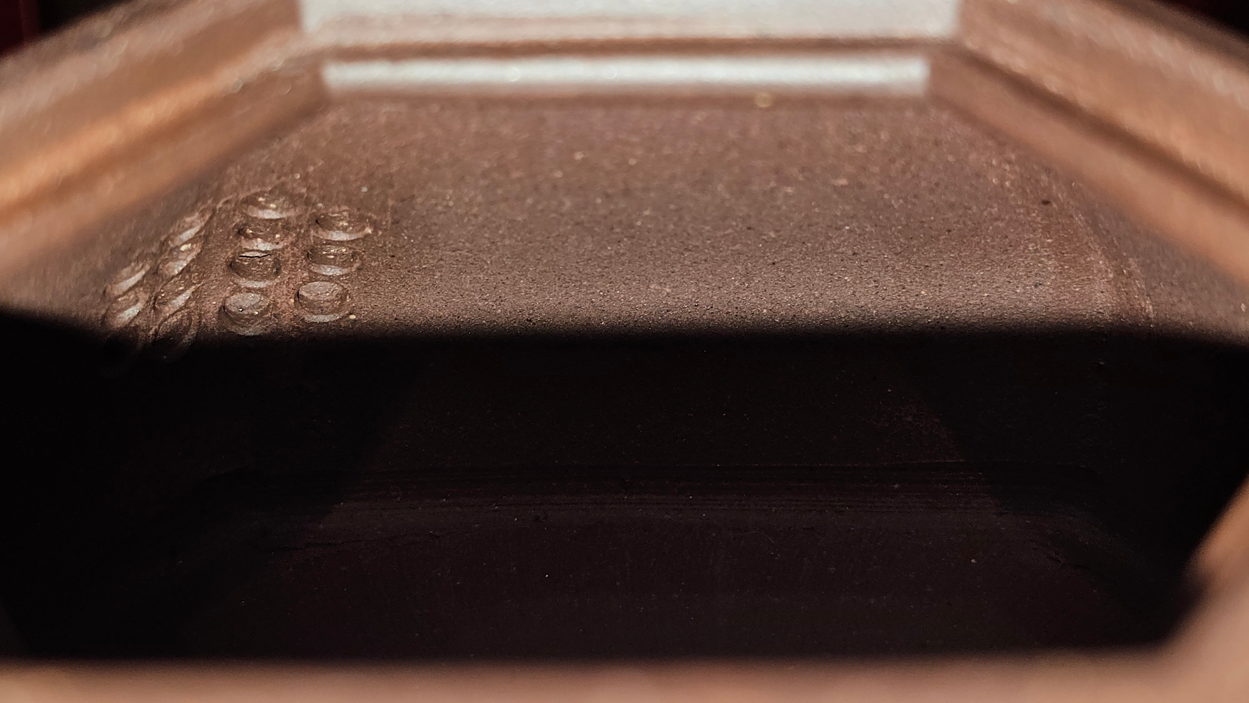 《六方半月》"Liu Fang Ban Yue", 290.1ml, "一饮涤昏寐，情思爽朗满天地" and Lotus Flower nengraving, Di Cao Qing Zi Ni 底槽青紫泥, by L2A Senior Consummate Artist Yuan Hui 袁辉 ~ Congratulations!to Ms M.L., 0732hrs 6th Sept 2025, Phoenix, AZ!