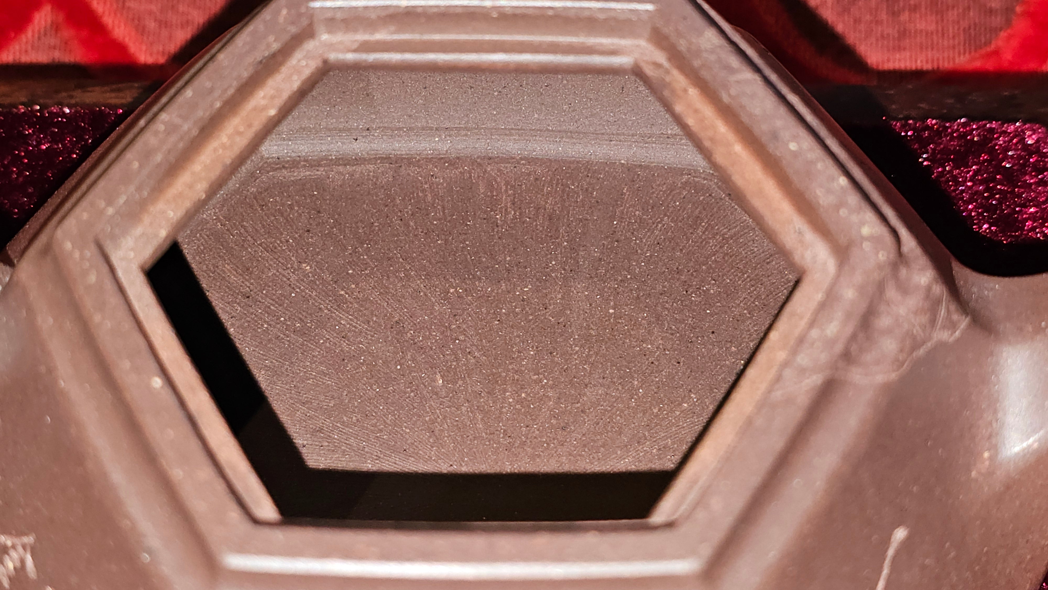 《六方半月》"Liu Fang Ban Yue", 290.1ml, "一饮涤昏寐，情思爽朗满天地" and Lotus Flower nengraving, Di Cao Qing Zi Ni 底槽青紫泥, by L2A Senior Consummate Artist Yuan Hui 袁辉 ~ Congratulations!to Ms M.L., 0732hrs 6th Sept 2025, Phoenix, AZ!