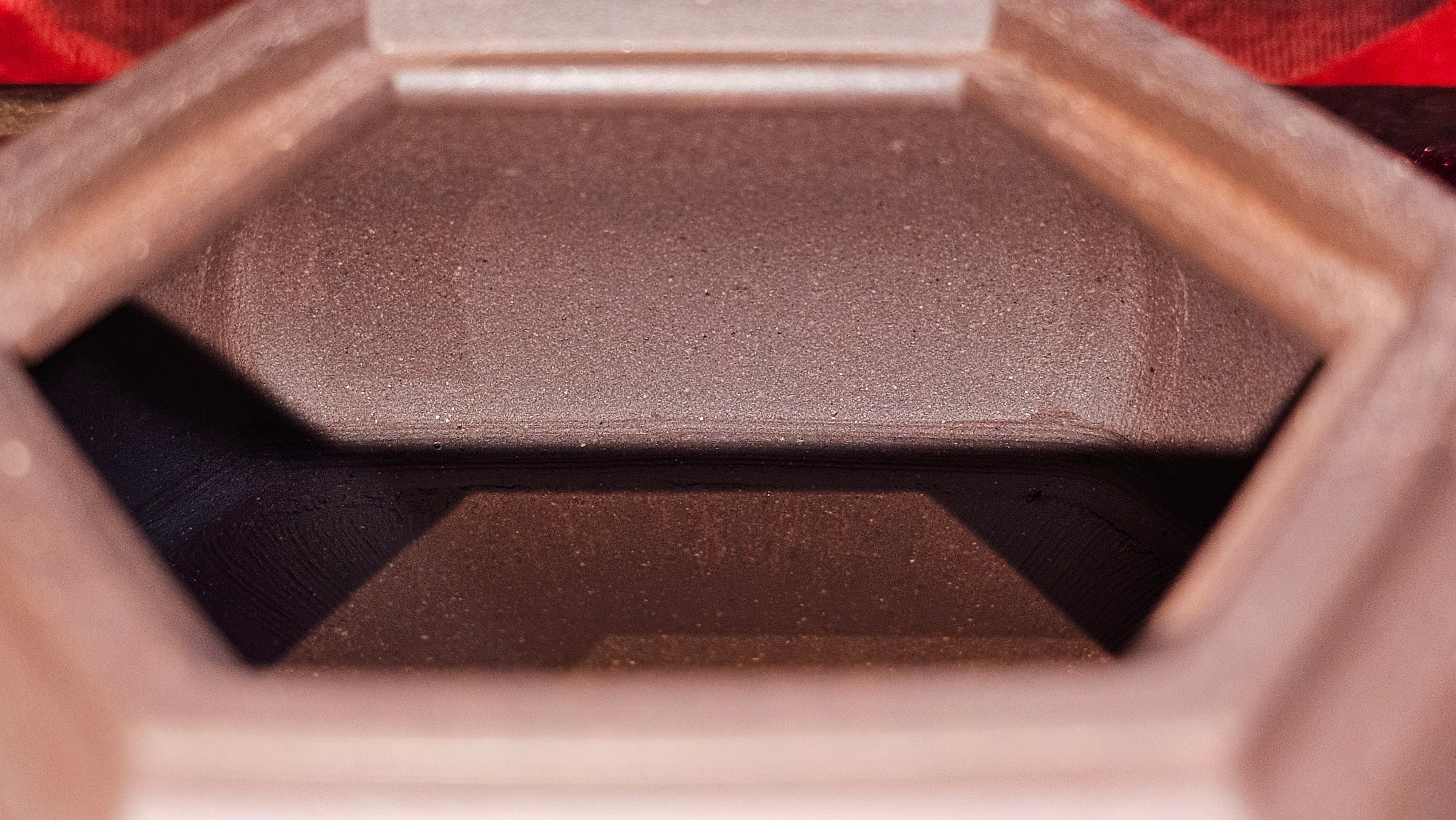 《六方半月》"Liu Fang Ban Yue", 290.1ml, "一饮涤昏寐，情思爽朗满天地" and Lotus Flower nengraving, Di Cao Qing Zi Ni 底槽青紫泥, by L2A Senior Consummate Artist Yuan Hui 袁辉 ~ Congratulations!to Ms M.L., 0732hrs 6th Sept 2025, Phoenix, AZ!