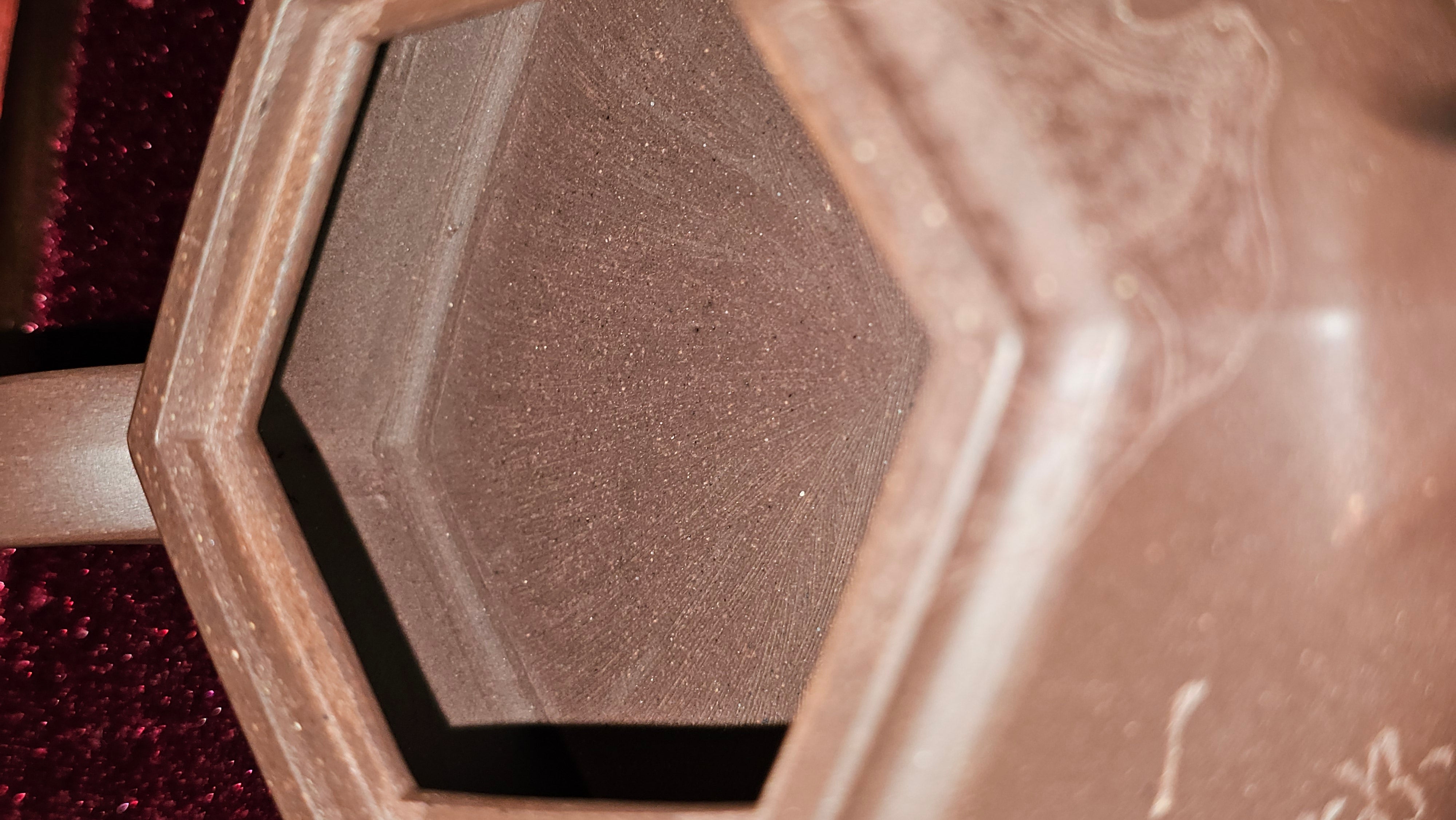 《六方半月》"Liu Fang Ban Yue", 290.1ml, "一饮涤昏寐，情思爽朗满天地" and Lotus Flower nengraving, Di Cao Qing Zi Ni 底槽青紫泥, by L2A Senior Consummate Artist Yuan Hui 袁辉 ~ Congratulations!to Ms M.L., 0732hrs 6th Sept 2025, Phoenix, AZ!