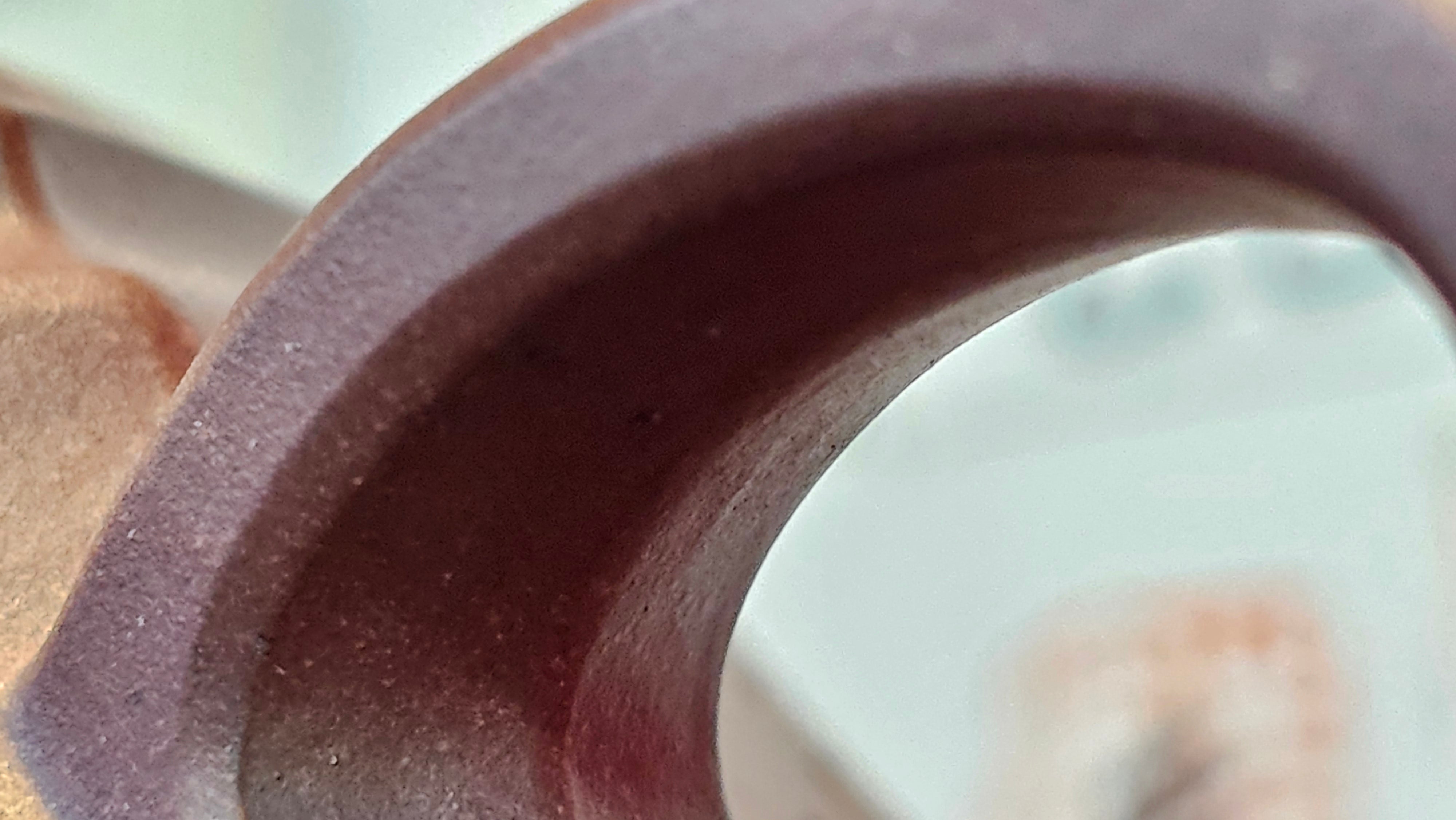 《六方半月》"Liu Fang Ban Yue", 290.1ml, "一饮涤昏寐，情思爽朗满天地" and Lotus Flower nengraving, Di Cao Qing Zi Ni 底槽青紫泥, by L2A Senior Consummate Artist Yuan Hui 袁辉 ~ Congratulations!to Ms M.L., 0732hrs 6th Sept 2025, Phoenix, AZ!