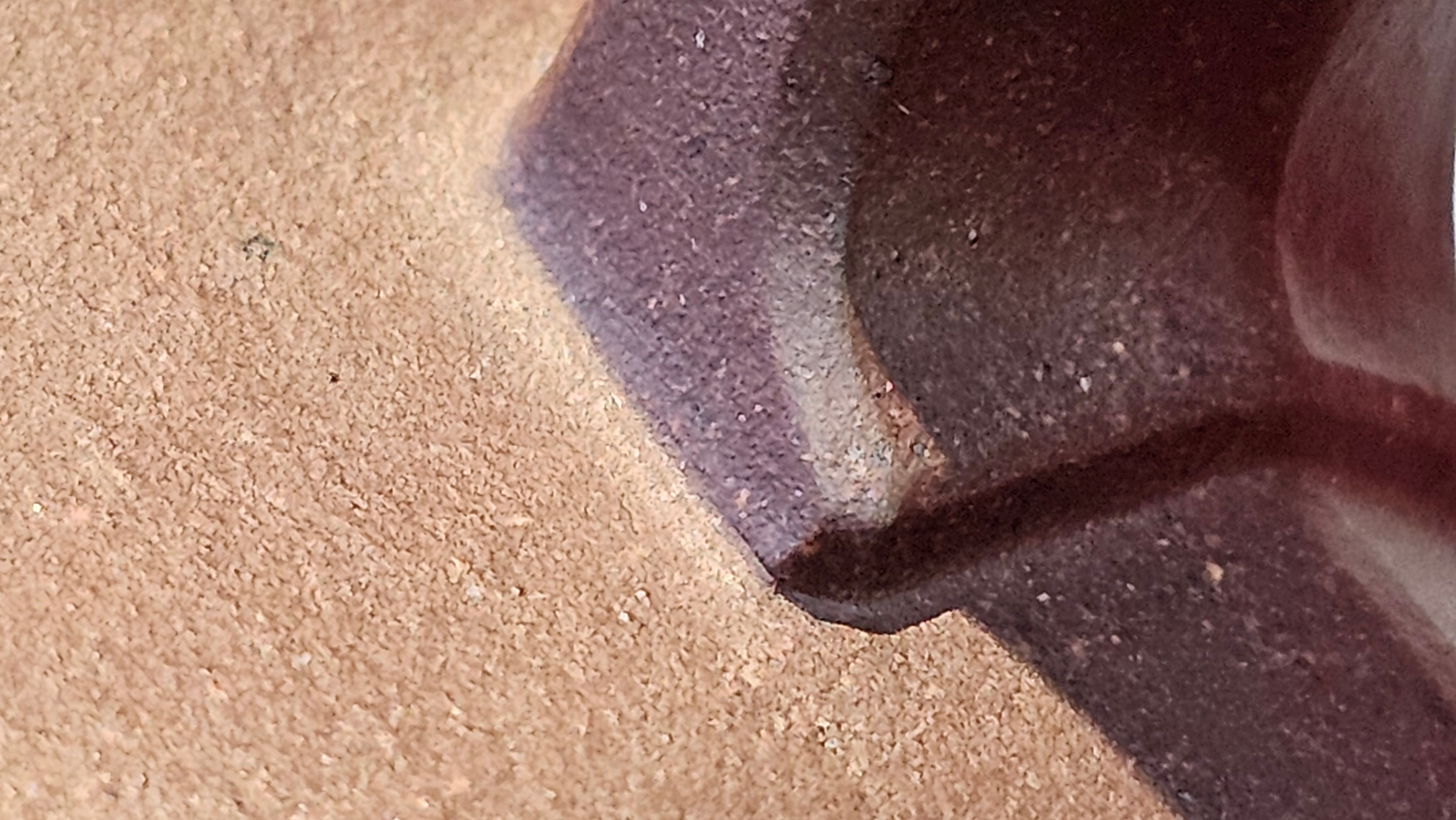 《六方半月》"Liu Fang Ban Yue", 290.1ml, "一饮涤昏寐，情思爽朗满天地" and Lotus Flower nengraving, Di Cao Qing Zi Ni 底槽青紫泥, by L2A Senior Consummate Artist Yuan Hui 袁辉 ~ Congratulations!to Ms M.L., 0732hrs 6th Sept 2025, Phoenix, AZ!