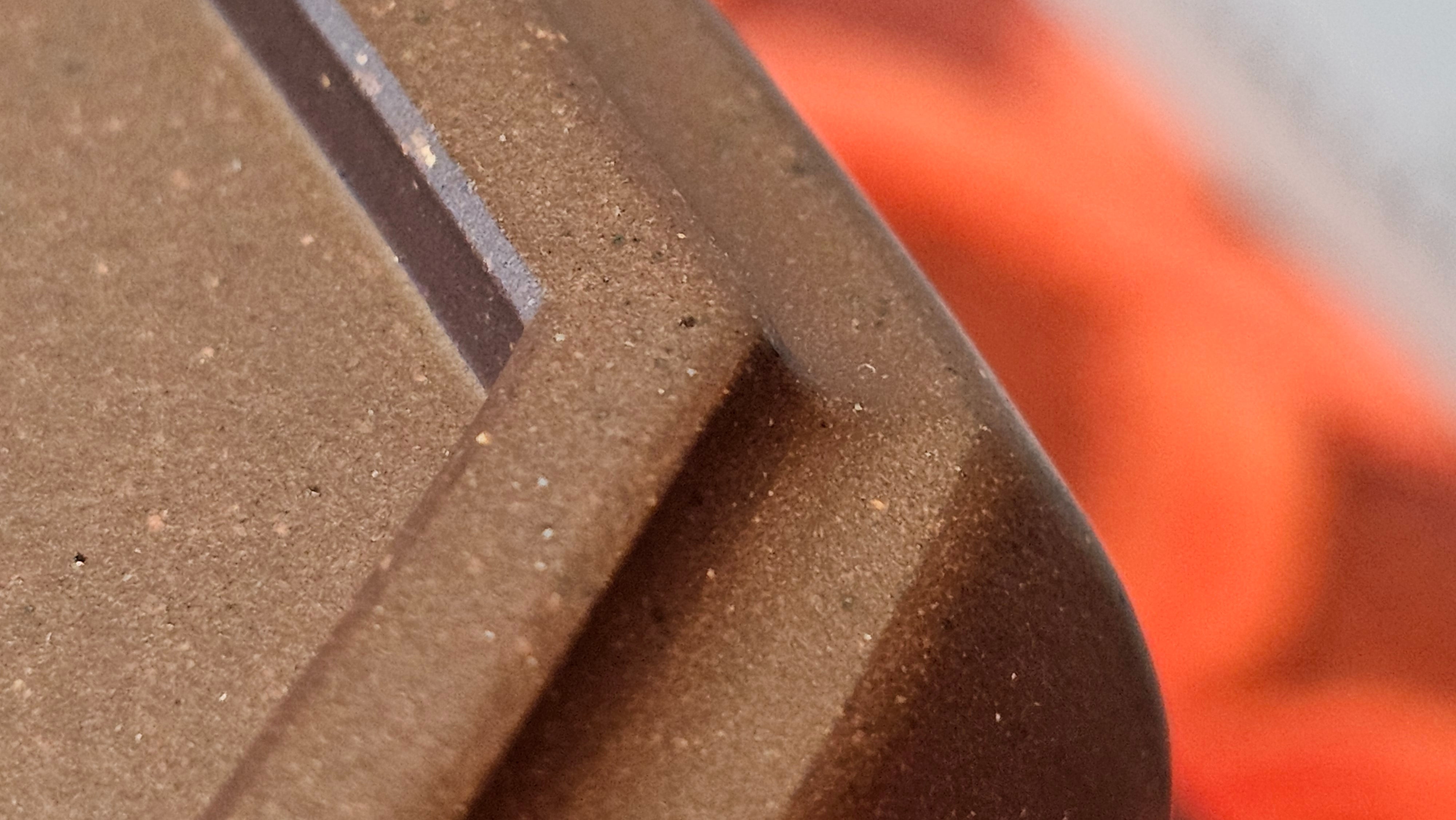 《六方半月》"Liu Fang Ban Yue", 290.1ml, "一饮涤昏寐，情思爽朗满天地" and Lotus Flower nengraving, Di Cao Qing Zi Ni 底槽青紫泥, by L2A Senior Consummate Artist Yuan Hui 袁辉 ~ Congratulations!to Ms M.L., 0732hrs 6th Sept 2025, Phoenix, AZ!